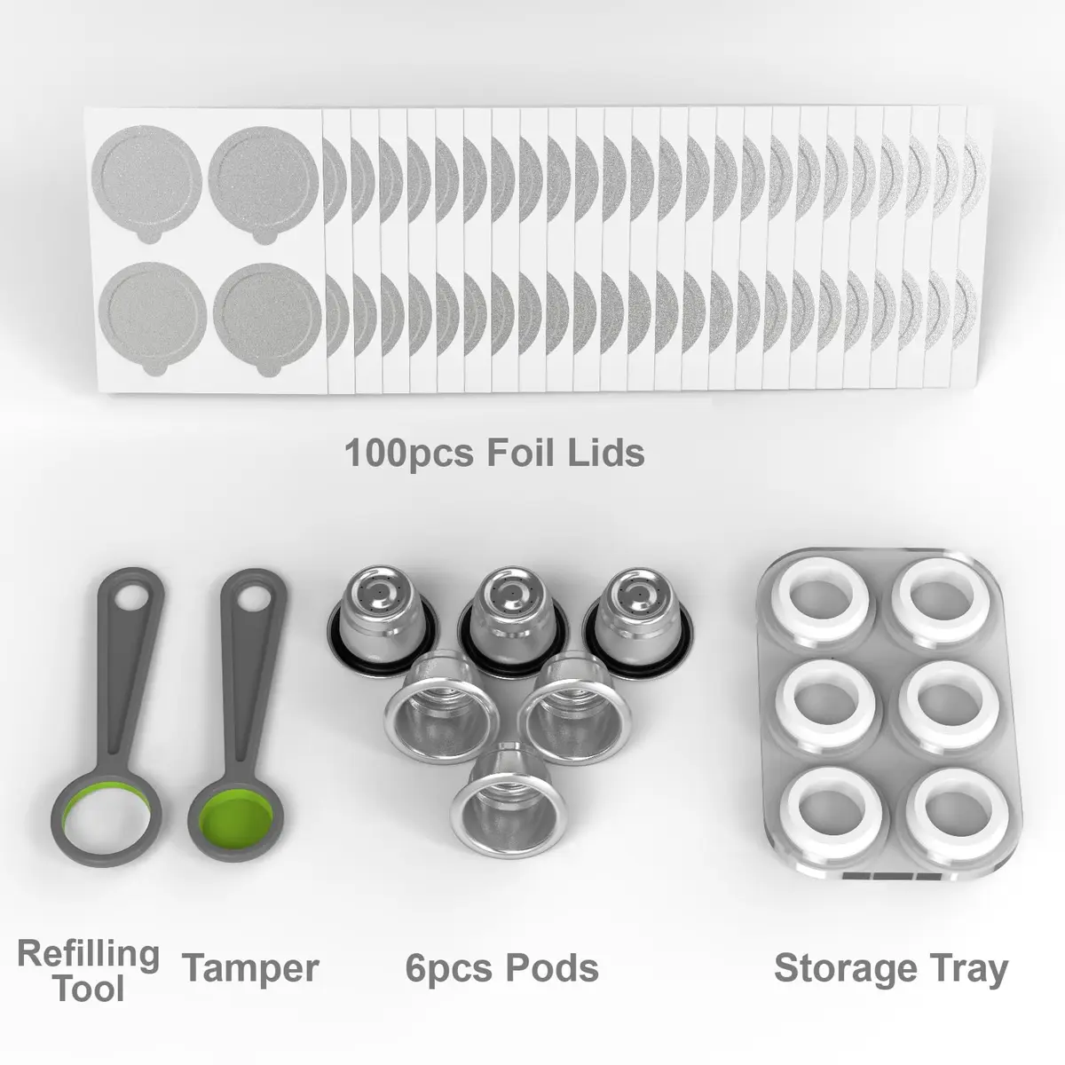 Triplot Refillable Coffee Pods for Nespresso OriginalLine - 6pcs Stainless Steel Capsules | Compatible with Most Nespresso OriginalLine Machines - view 2