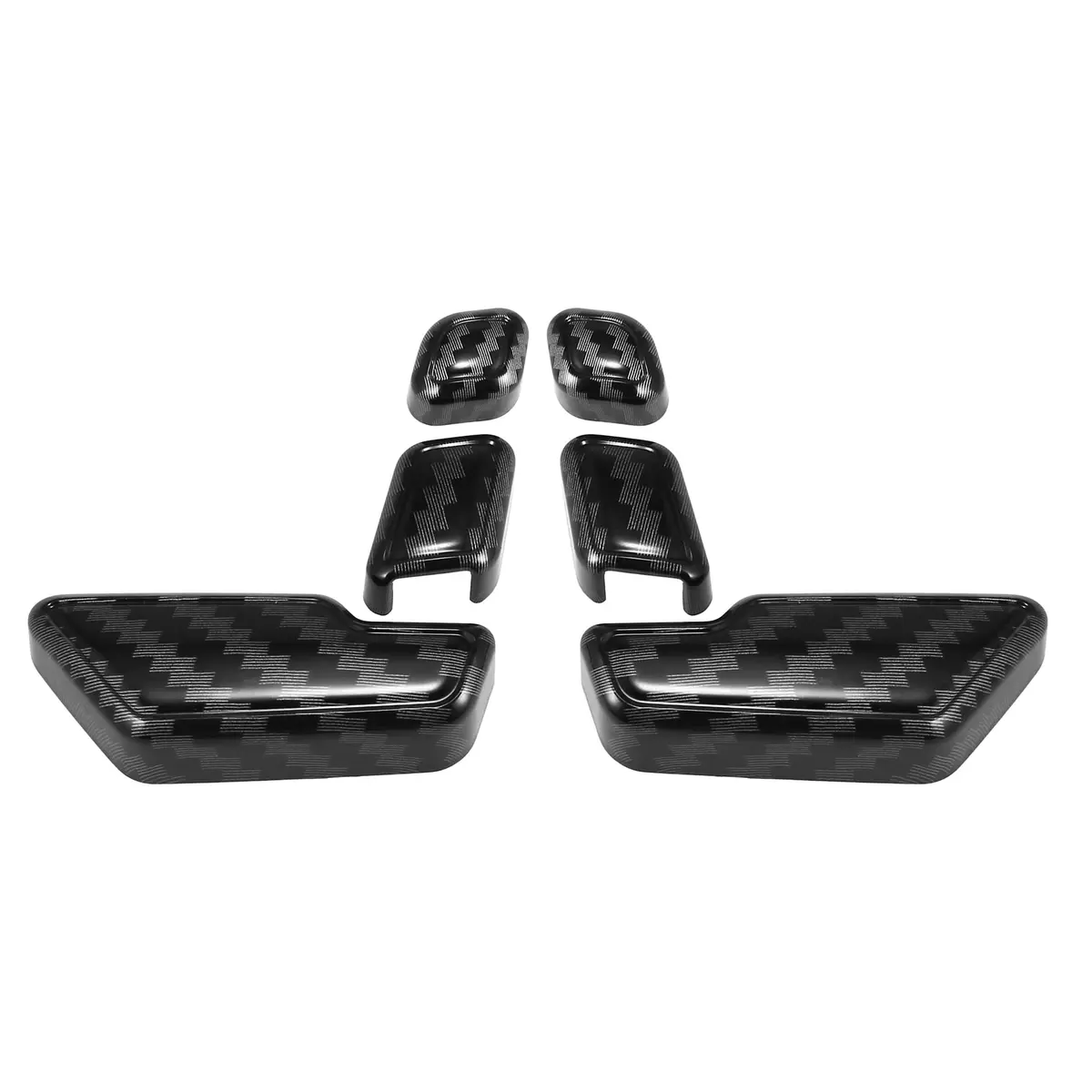 X AUTOHAUX Carbon Fiber Door Seat Adjust Button Cover for Mercedes W204 | Durable ABS, Easy Install - main product image