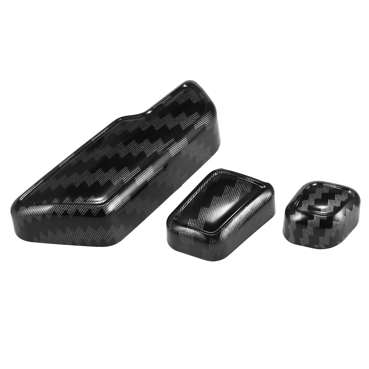 X AUTOHAUX Carbon Fiber Door Seat Adjust Button Cover for Mercedes W204 | Durable ABS, Easy Install - view 5