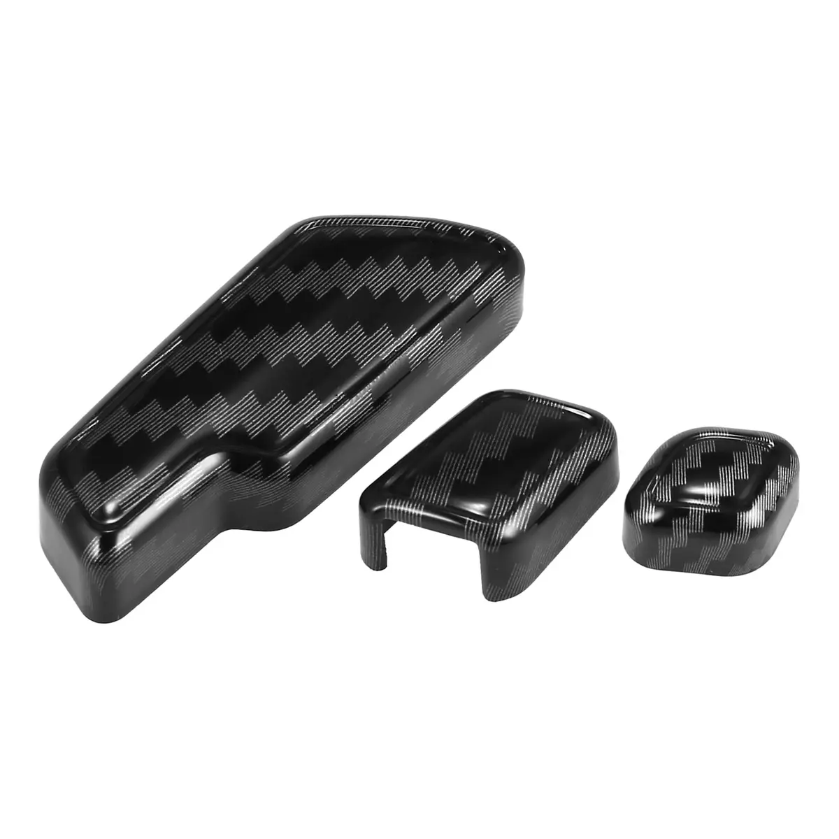 X AUTOHAUX Carbon Fiber Door Seat Adjust Button Cover for Mercedes W204 | Durable ABS, Easy Install - view 4