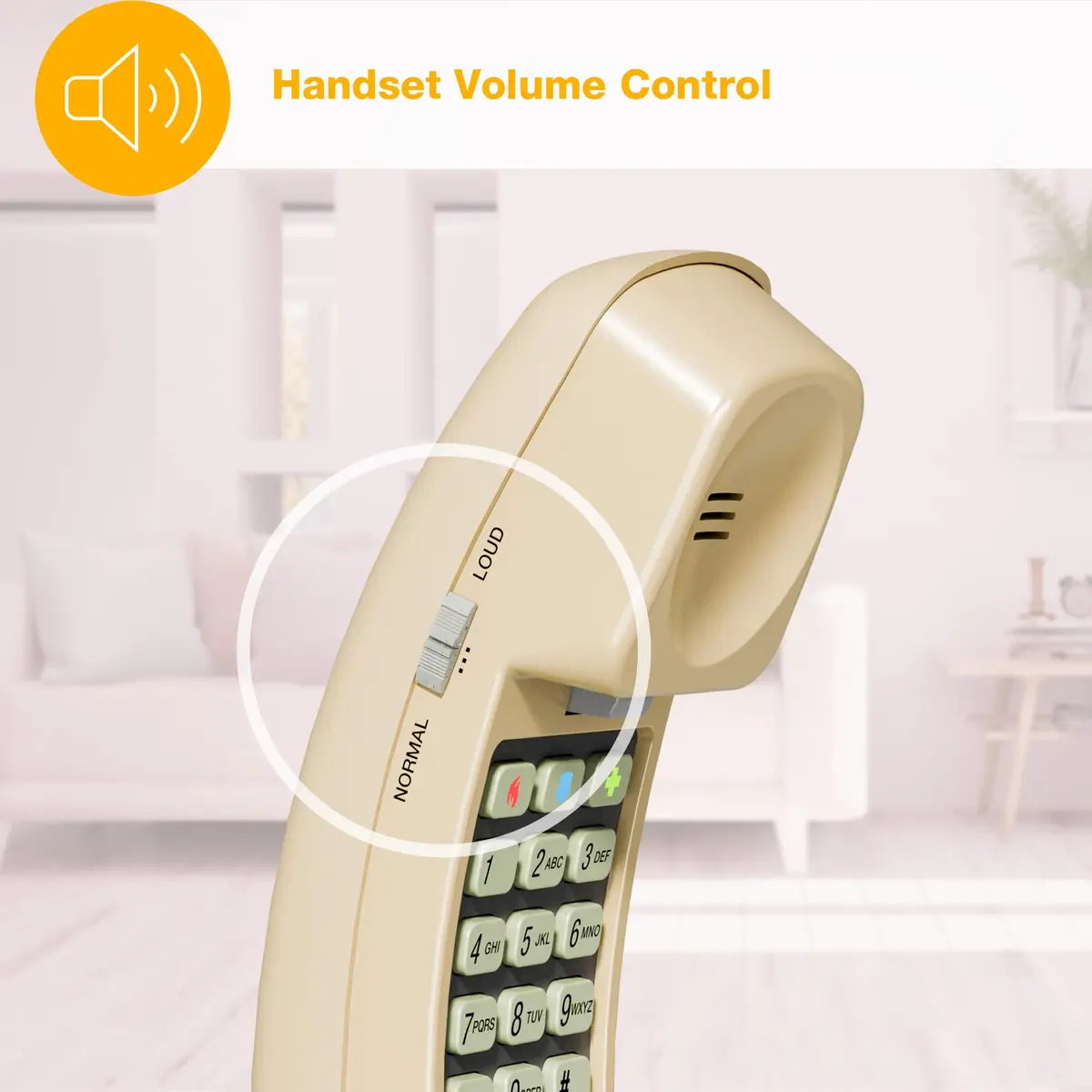 AT&T TRIMLINE 210 Corded Home Phone | No Power Needed, Wall Mountable, Lighted Big Buttons - view 8