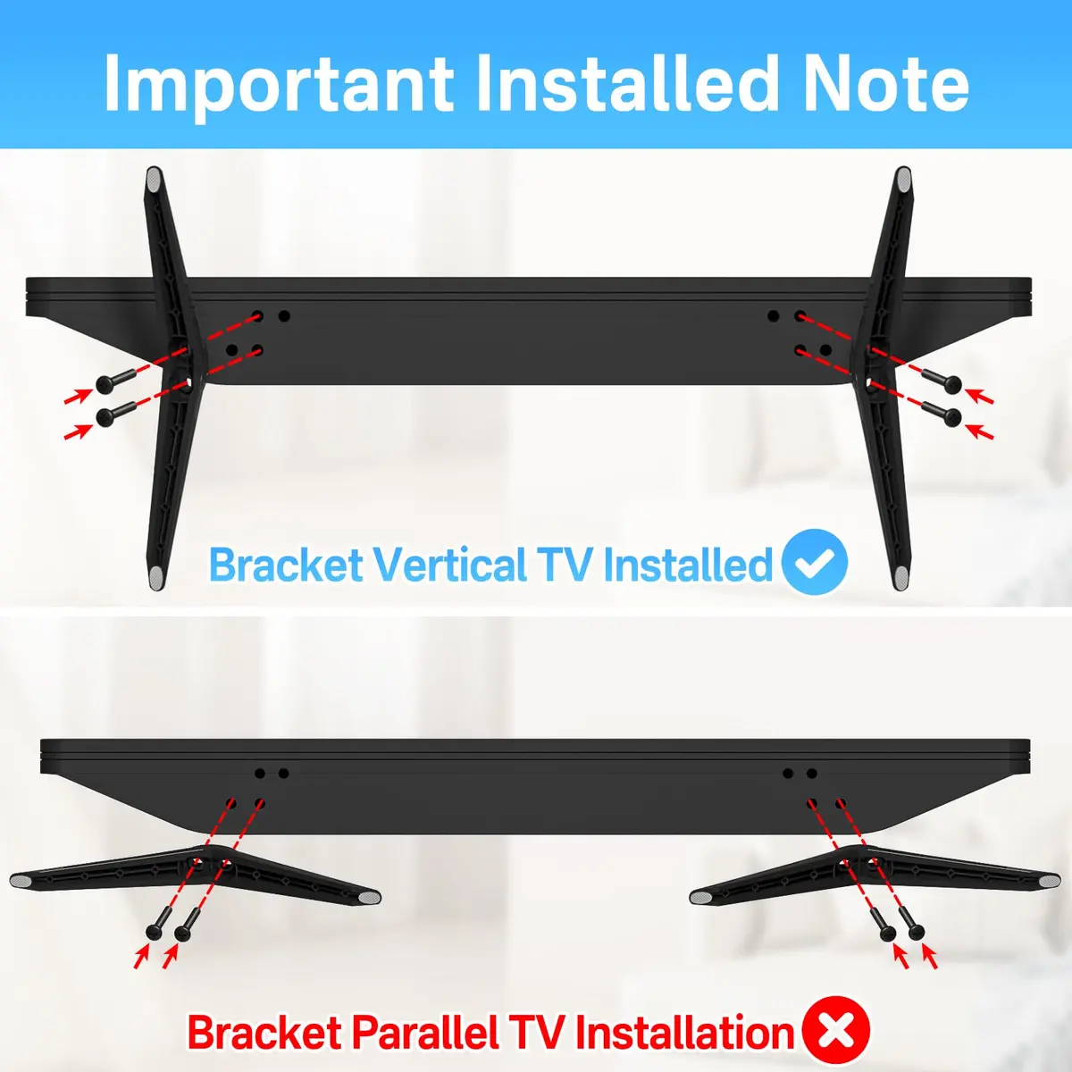 notiela TV Stand Legs Replacement for Element TVs - Black | Set of 2 Movable Feet - view 6