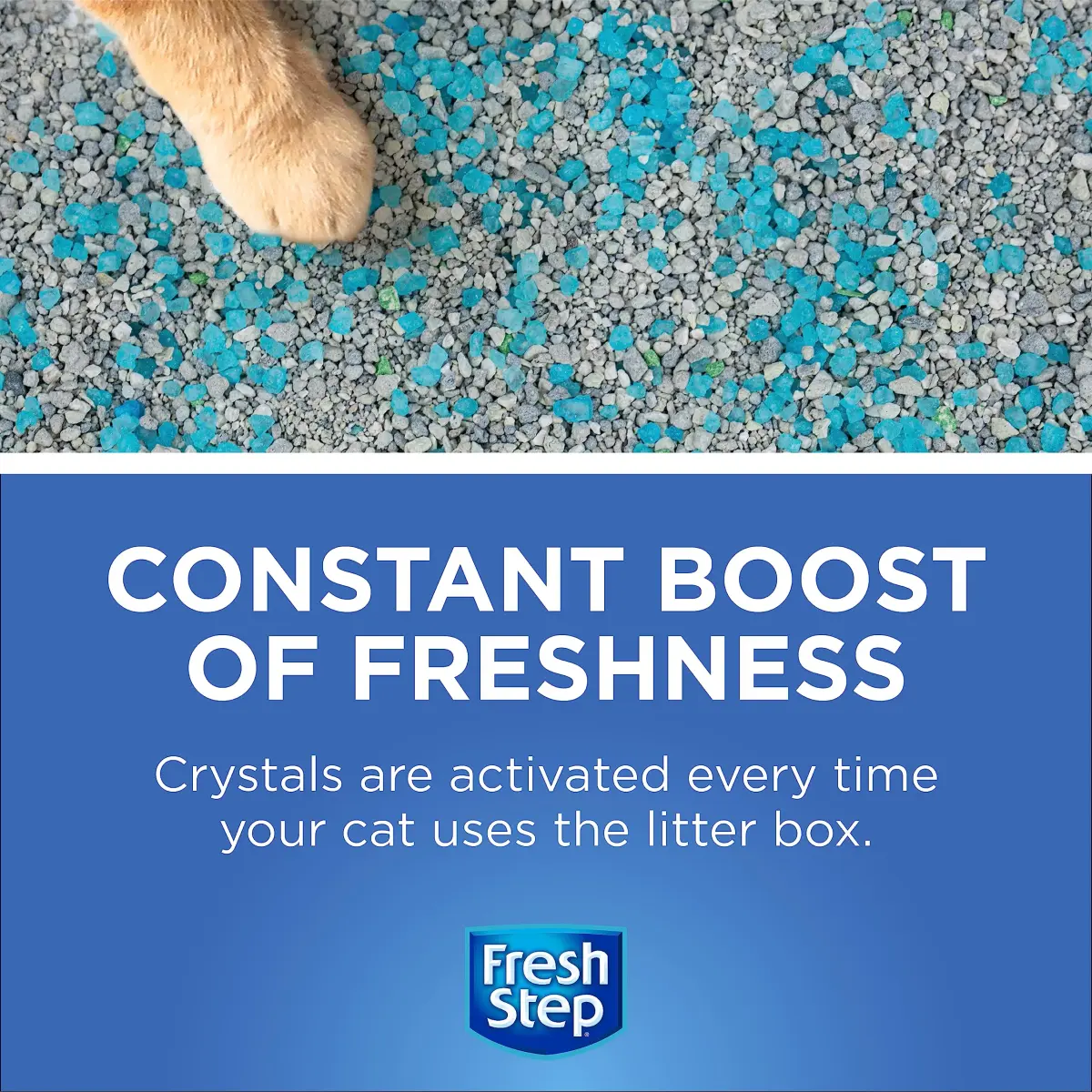 Fresh Step Cat Litter Crystals Deodorizer, Fresh Scent, 15 Ounce (12 Pack) | Non-Toxic Odor Neutralizing Crystals - view 3
