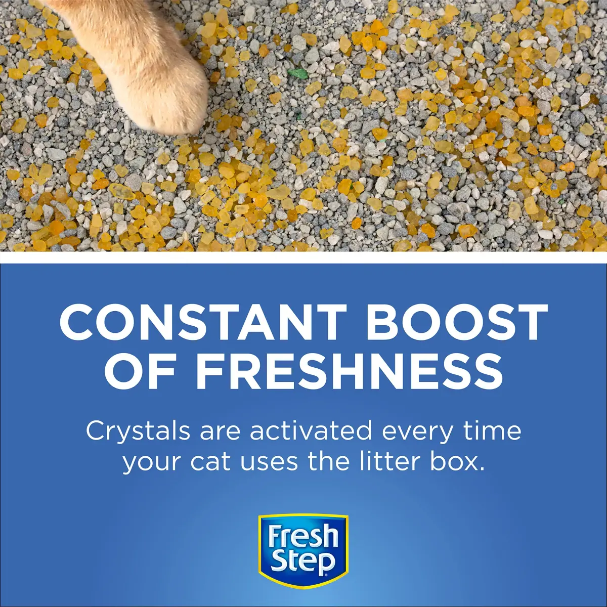 Fresh Step Cat Litter Crystals Deodorizer, Summer Breeze Scent, 15 Ounce, 6 Pack - view 3