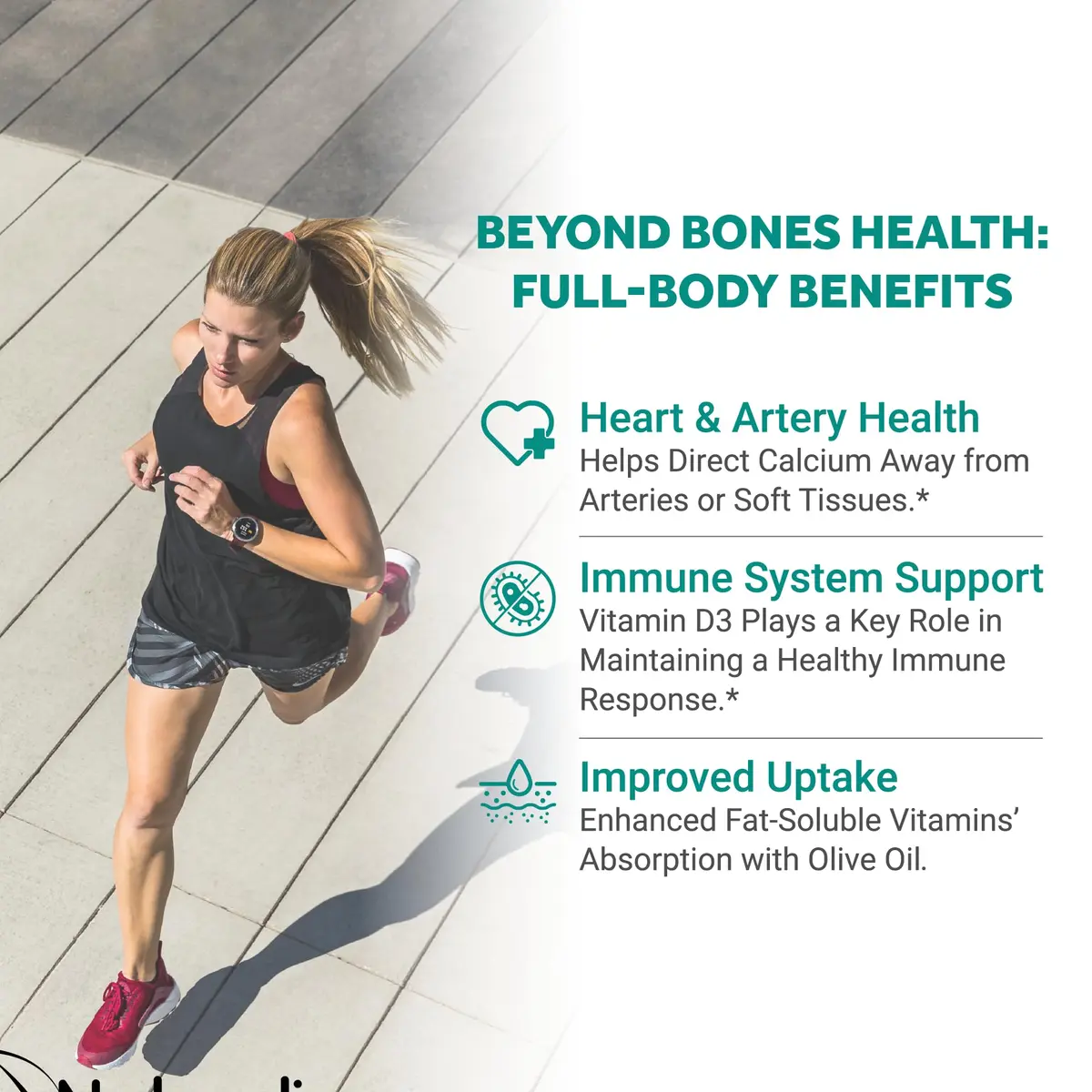 Naturalis Vegan Vitamin D3+K2 from Algae | 5000 IU D3 with 120mcg MK7 | Better Support for Bone & Immune Health* | 60 Softgels - view 6