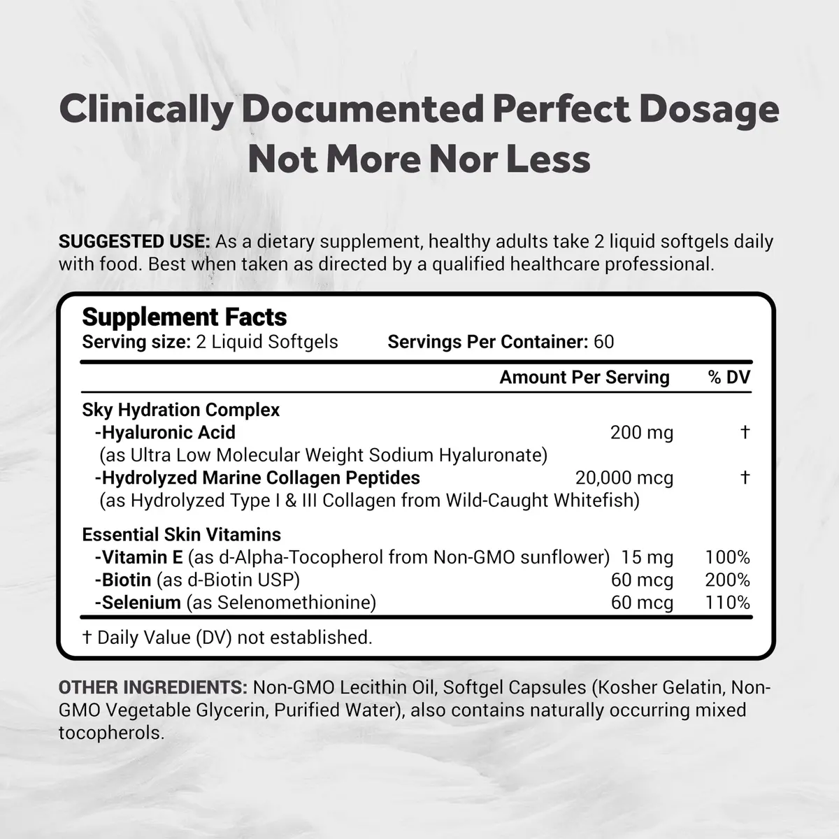 Naturalis Hyaluronic Acid 200mg 120 Softgels | Ultra Low Molecular Weight for Skin & Joint Support - view 2