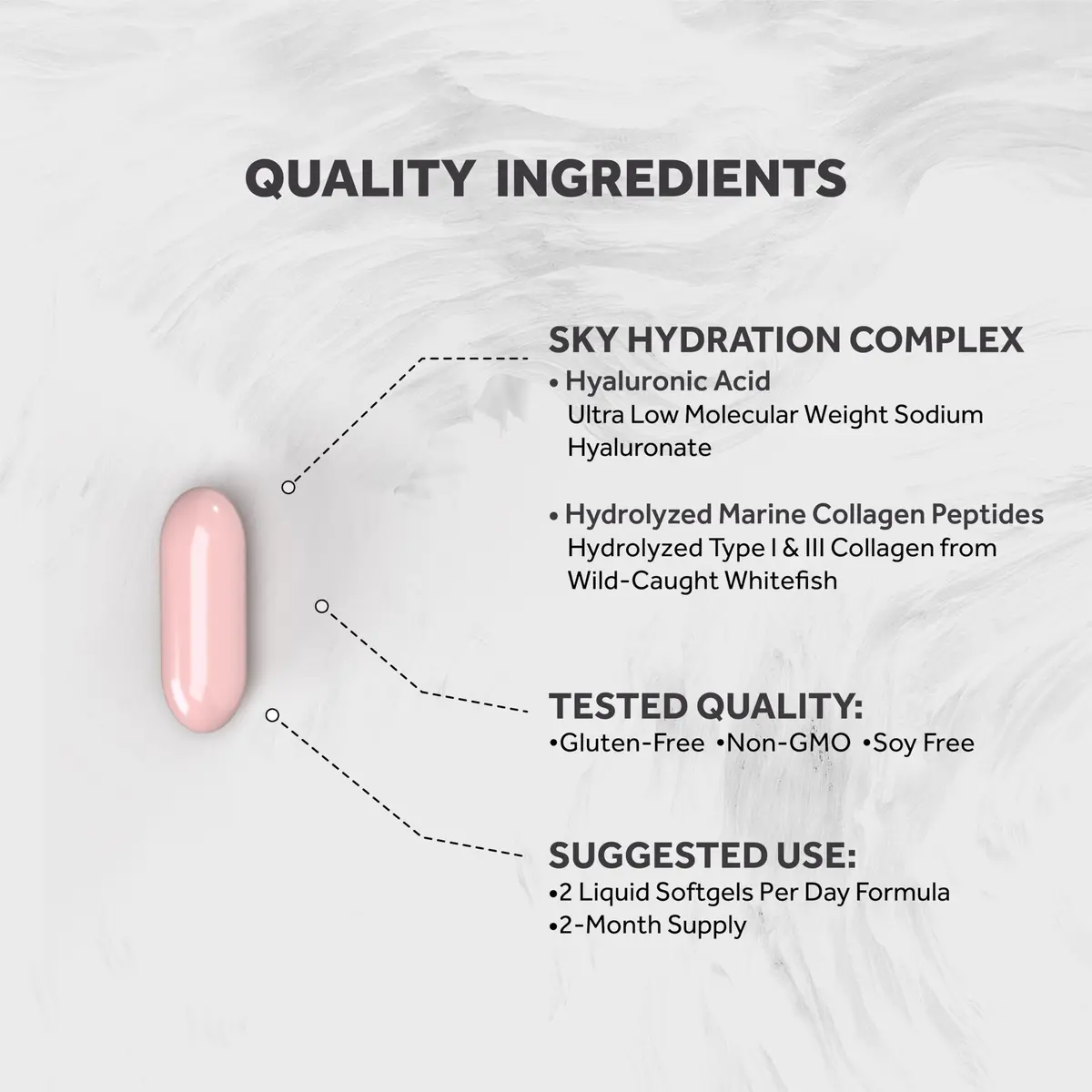 Naturalis Hyaluronic Acid 200mg 120 Softgels | Ultra Low Molecular Weight for Skin & Joint Support - view 3