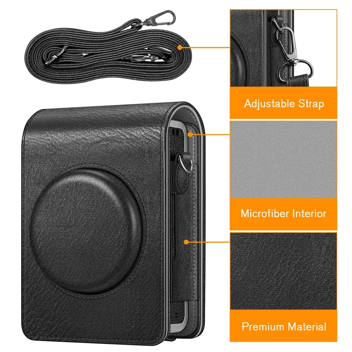 FINTIE Camera Case for Fujifilm Instax Mini EVO Camera with Strap | Premium Synthetic Leather, Protective & Convenient - view 2