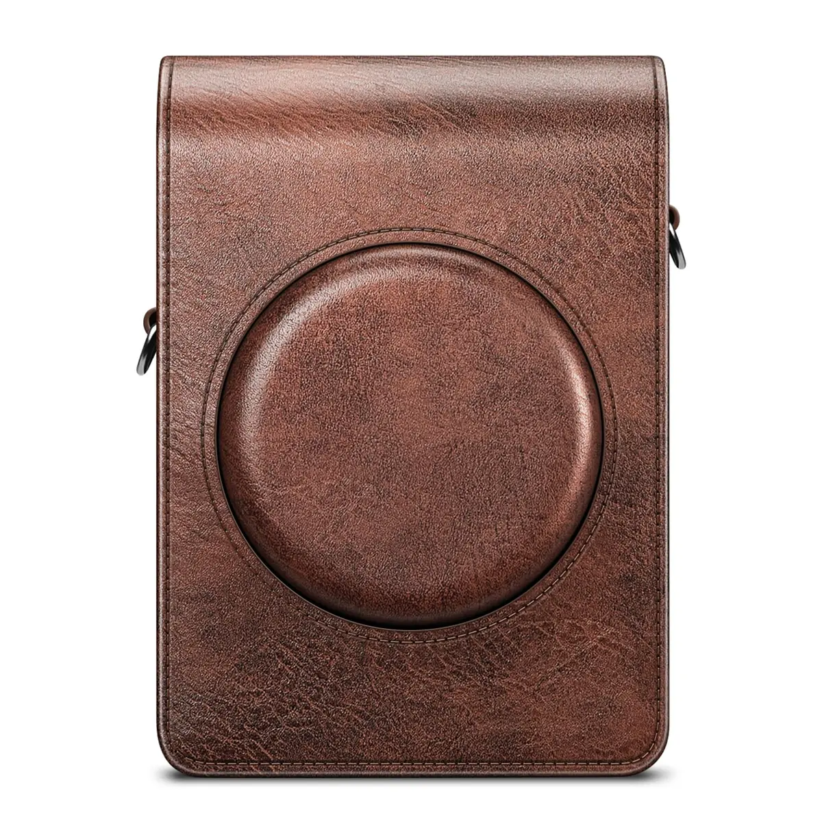 FINTIE Camera Case for Fujifilm Instax Mini EVO Camera with Strap | Premium Synthetic Leather, Vintage Brown - view 6