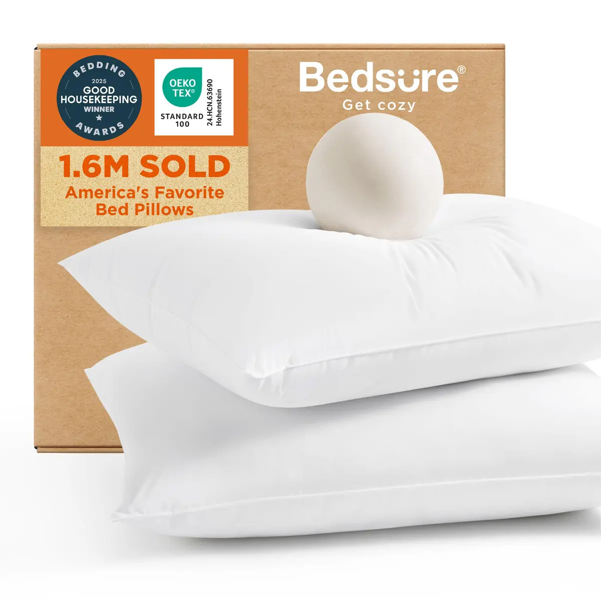Bedsure King Size Pillow Set of 2 | Cloud-Like Comfort & OEKO-TEX Certified - main product image
