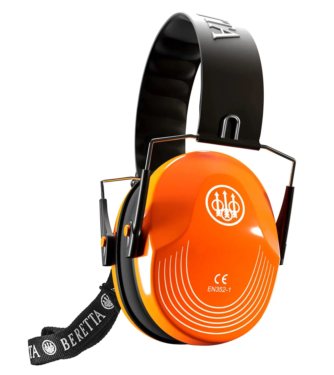 Beretta Safety Pro Earmuff Orange Fluorescent | 25dB NRR Hearing Protection for Shooters - main product image