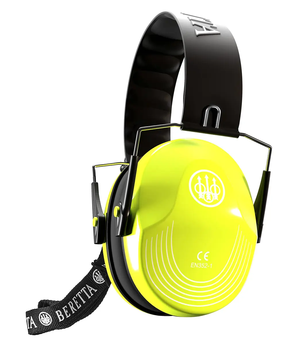 Beretta Safety Pro Earmuff Yellow Fluorescent | 25dB Noise Reduction Rating for Shooting Range - main product image