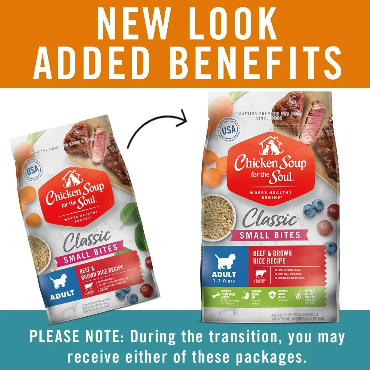 Chicken Soup for the Soul Small Bites Adult Dog Food 13.5lb | Real Meat First Ingredient, Supports Gut & Immune Health - view 2