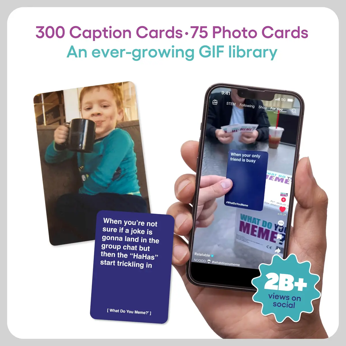 WHAT DO YOU MEME? Core Game GIF Edition | Hilarious Adult Meme Card Game for Parties & Travel - view 2