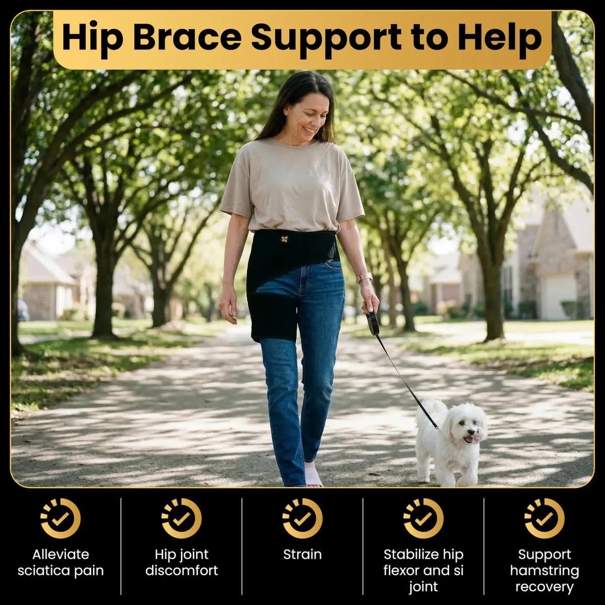 CopperJoint Hip Brace for Women and Men | Groin & Thigh Support, Adjustable, Copper-Infused, One Size - view 2