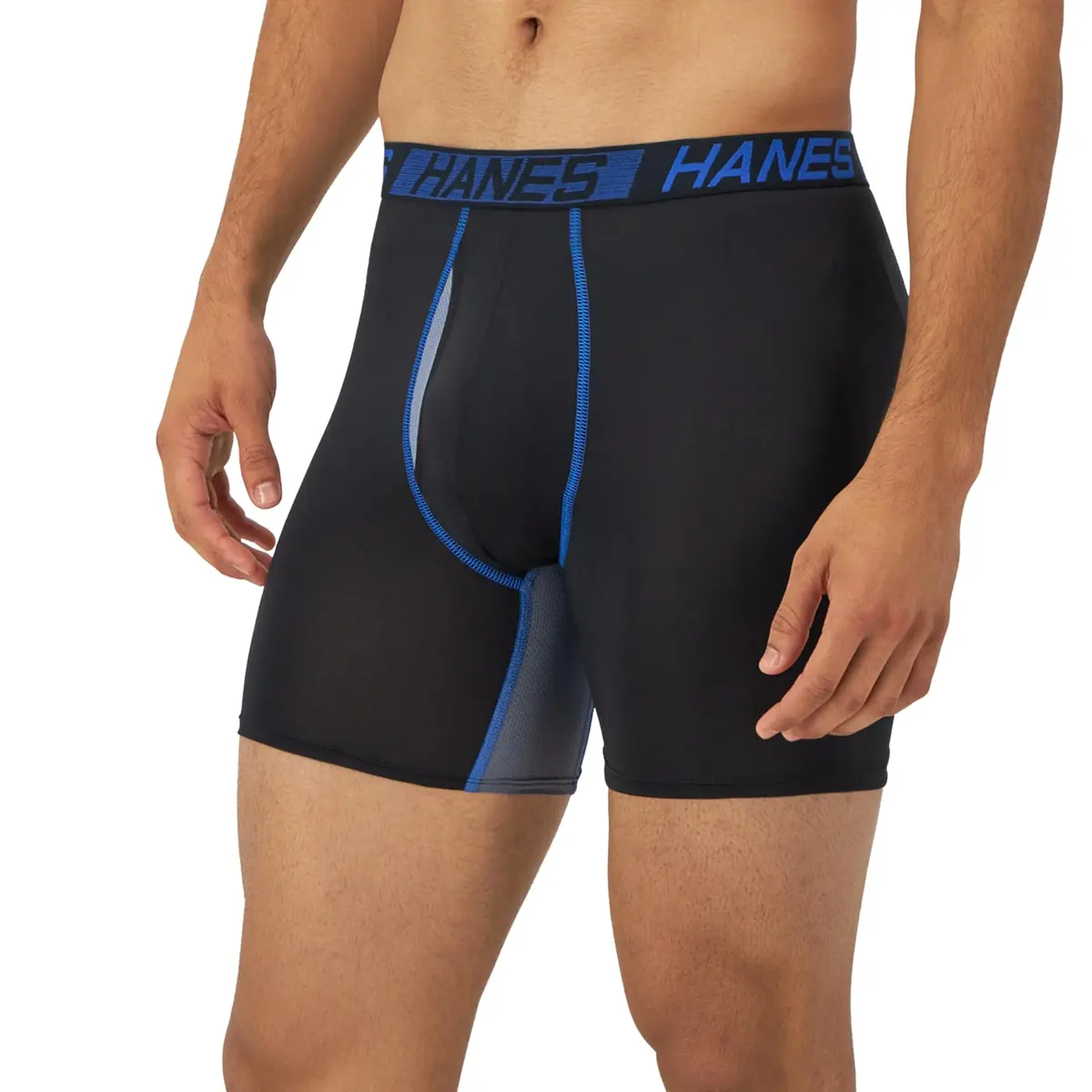 Hanes Men’s Total Support Pouch Boxer Briefs, X-temp Cooling, Anti-chafing, Moisture-wicking, Black, X-Large US - view 3