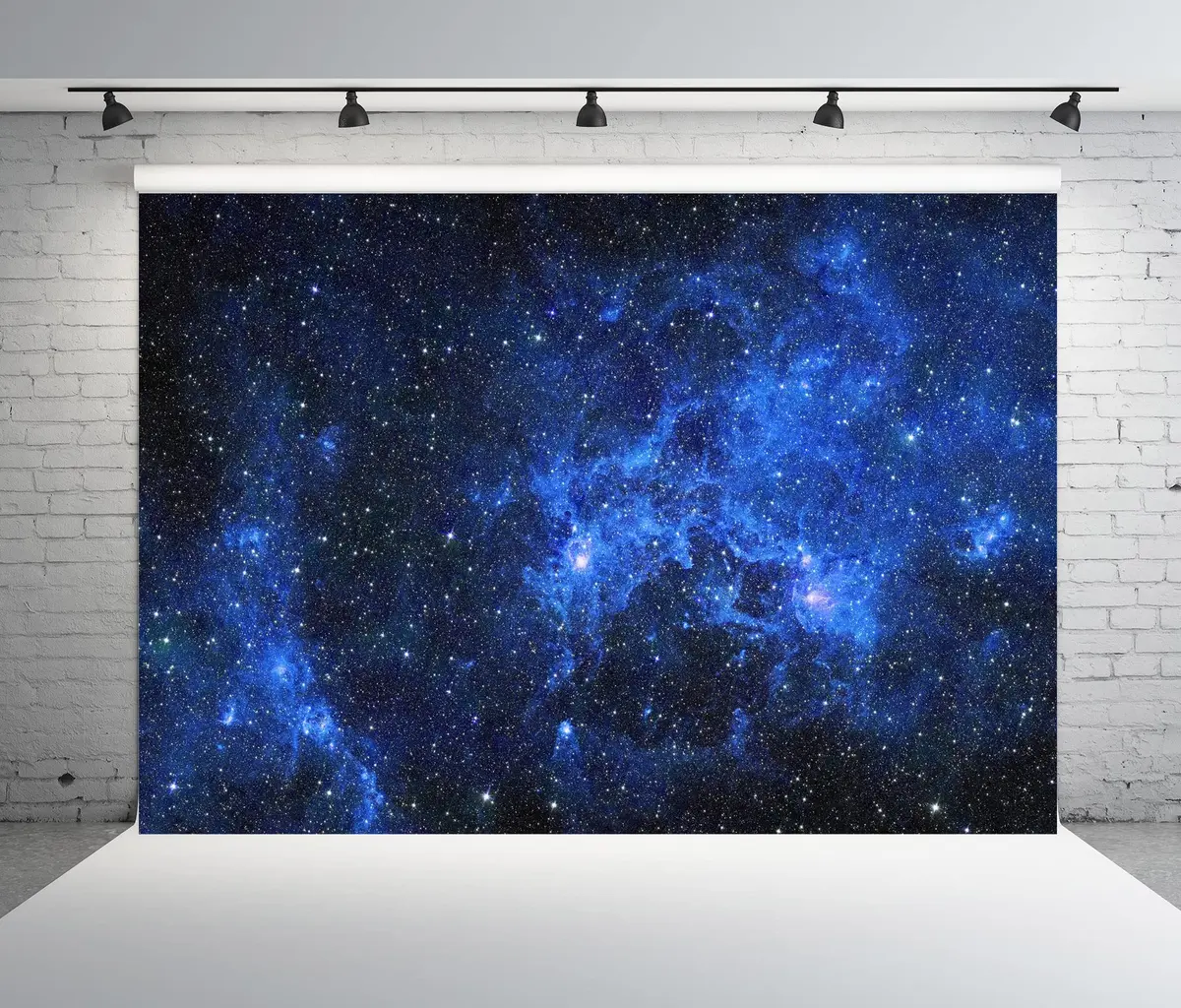 BELECO 7x5ft Fabric Galaxy Stars Backdrop Starry Night Sky | Space Theme Photography Background - view 2