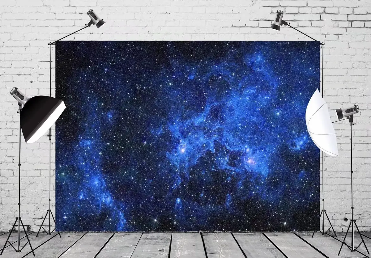 BELECO 7x5ft Fabric Galaxy Stars Backdrop Starry Night Sky | Space Theme Photography Background - view 3