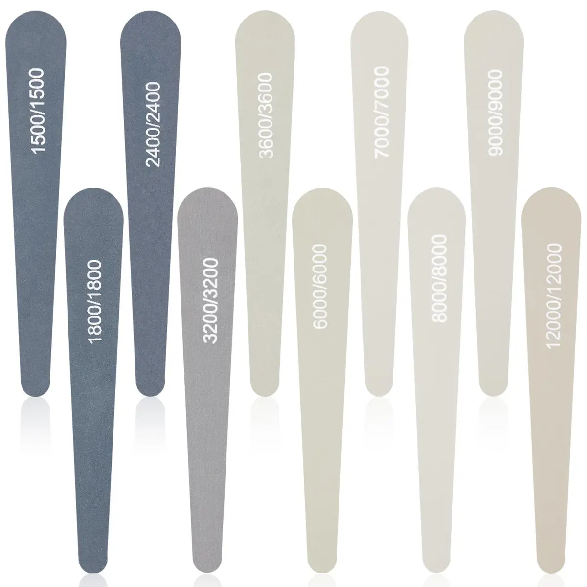 Honoson 10 Pcs Sanding Sticks for Plastic Models, High Grits, Water Drop | Assorted Grits for Fine Finishing - main product image