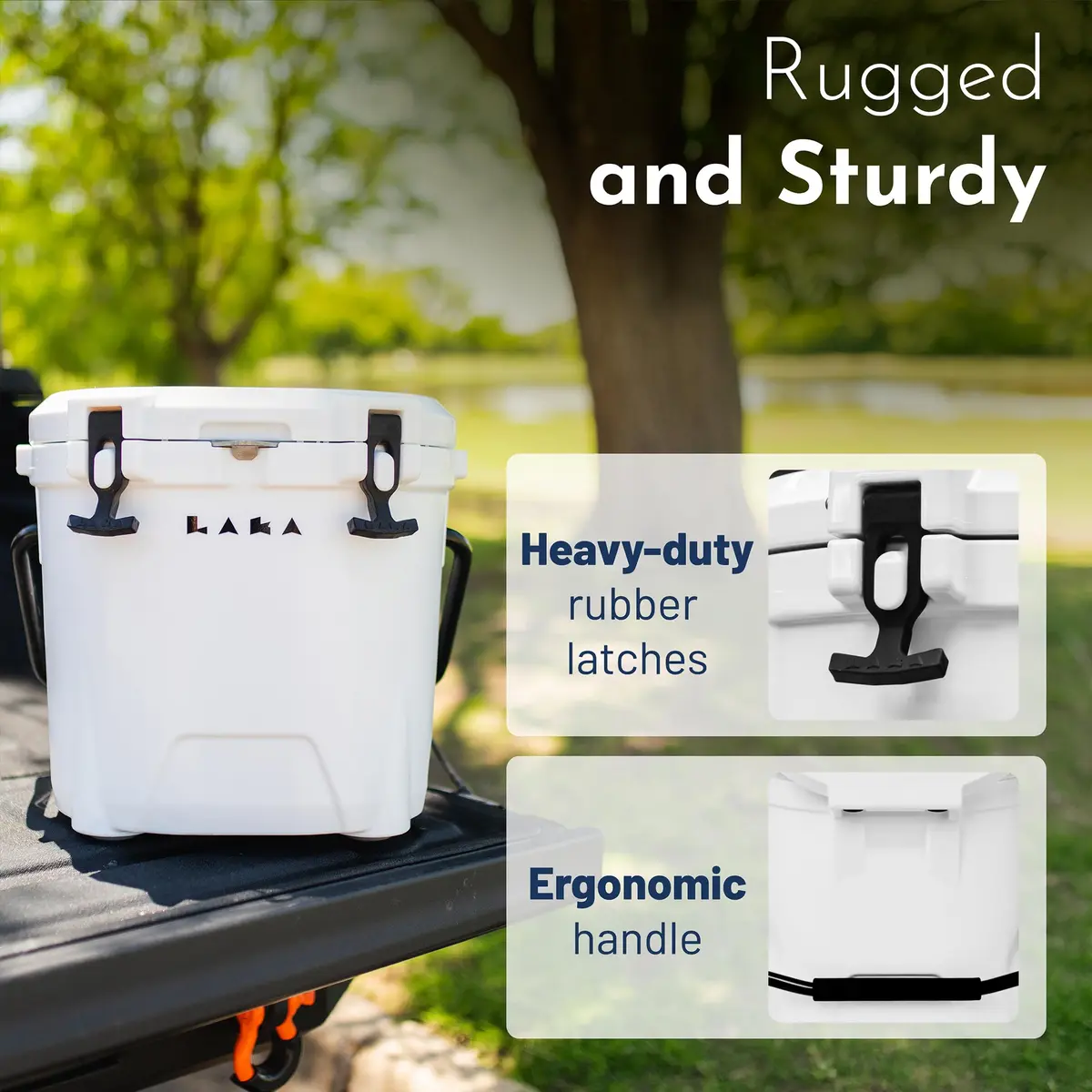 LAKA 20 Qt Cooler White | Compact Ice Chest with 3-Day Cold Retention - view 9
