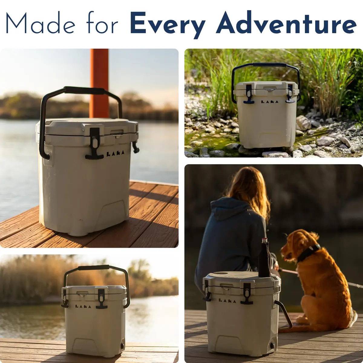 LAKA 20 Quart Rotomolded Cooler | Insulated Ice Chest for Beach & Camping, Holds 18 Cans + 25 lb Ice, Up to 3 Days Cold - view 8