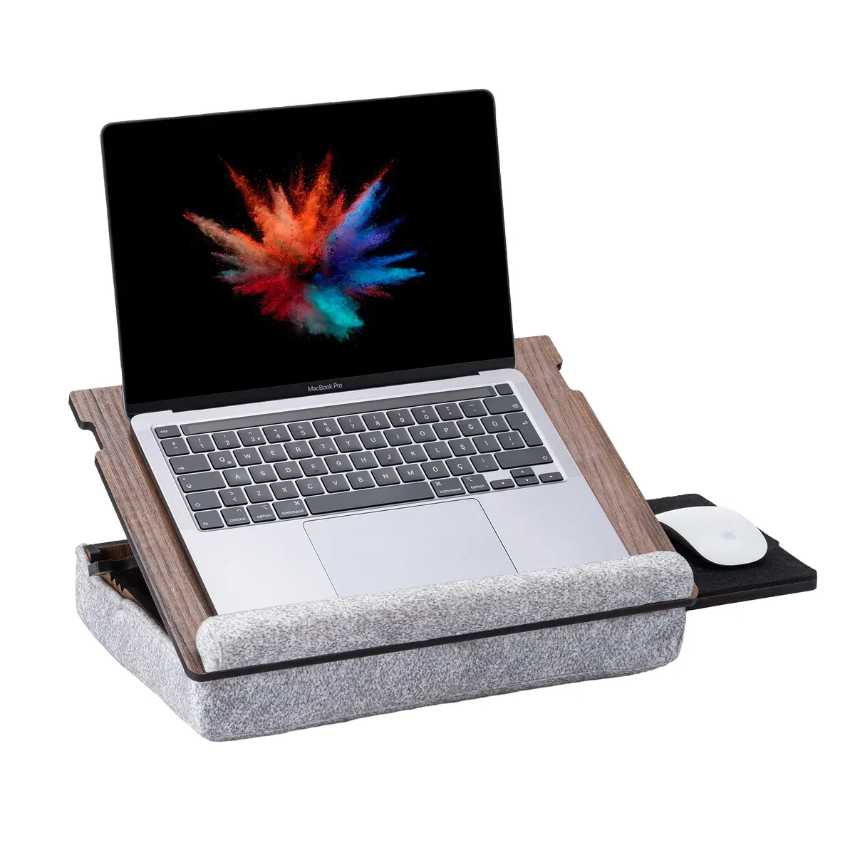 Vigo Wood Lap Desk for Laptop - Adjustable Wooden Lap Tray with Cushion, Portable Bed & Couch Stand, Ergonomic Lap Desk for Work & Study - main product image