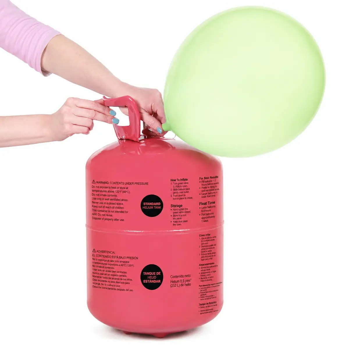 Wholesalehome Helium Tank for Balloons 14.9 Cu Ft | DIY Party Decoration Kit with 50 Latex Balloons - view 5