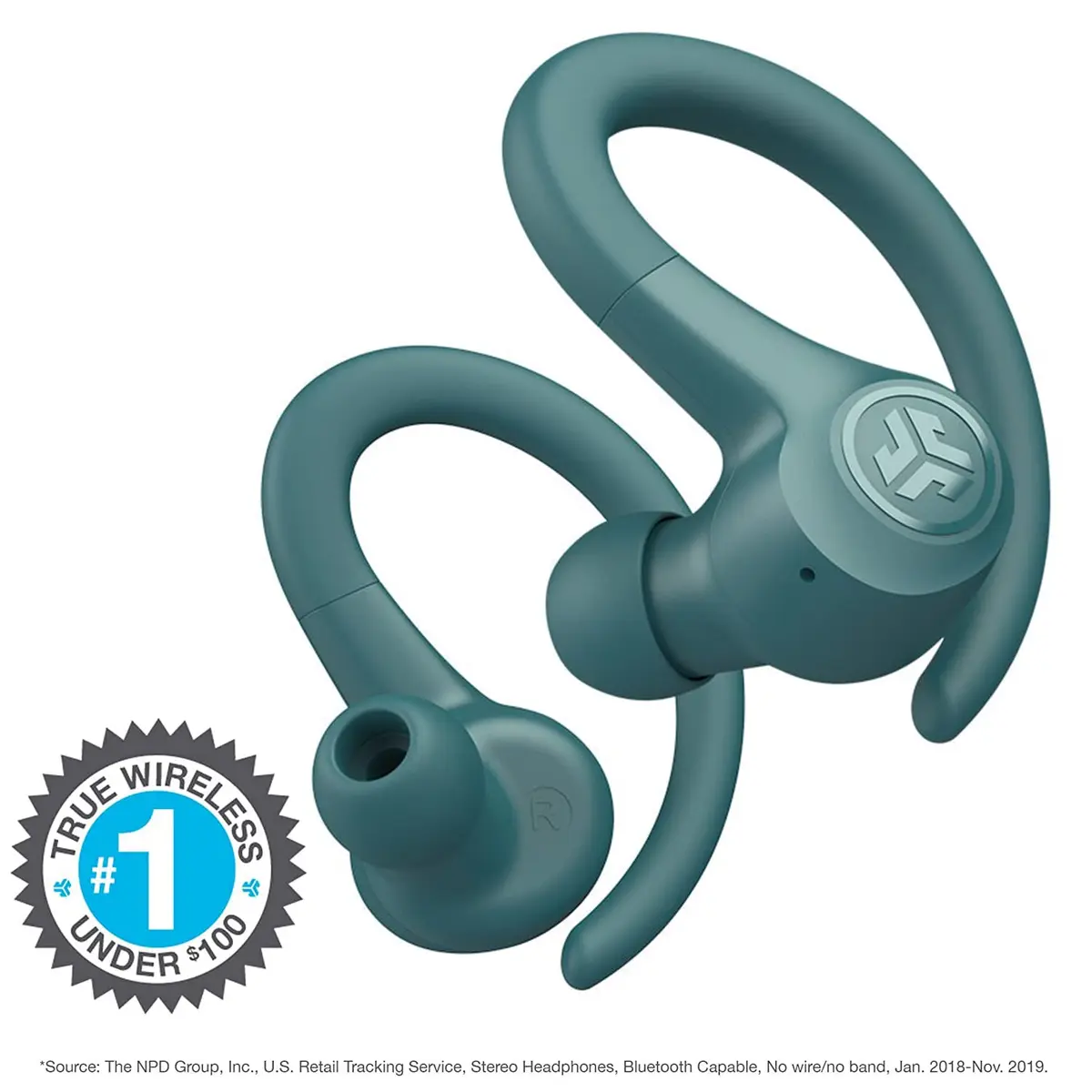 JLab Go Air Sport Wireless Earbuds Teal | 32+ Hour Bluetooth Playtime, Secure Earhook Fit, IP55 Sweatproof - view 2