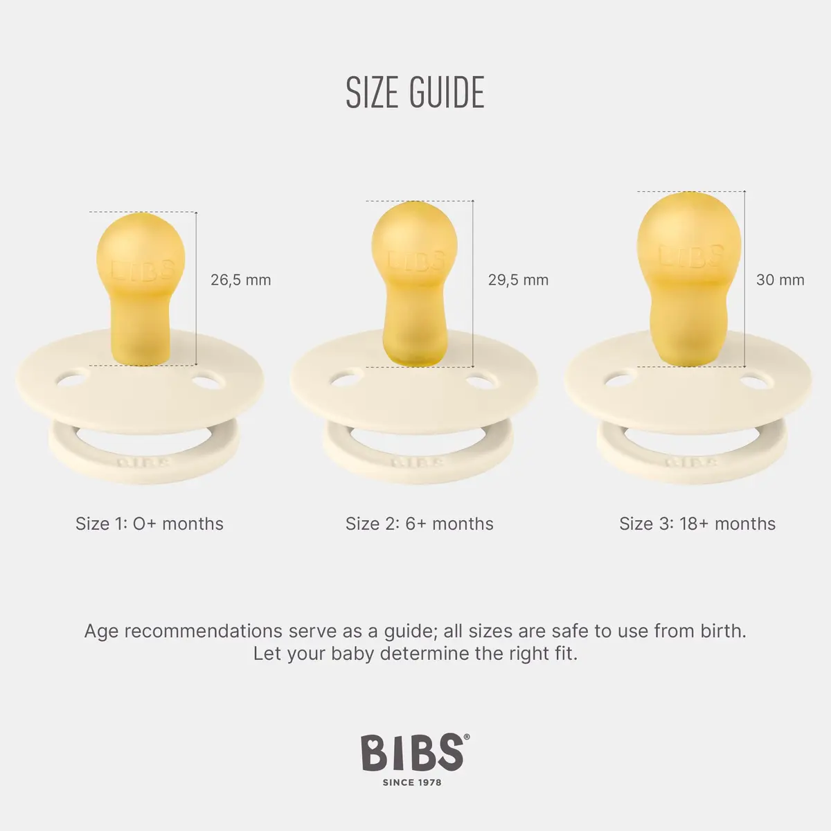 BIBS Colour Collection Natural Rubber Pacifier 2-Pack (18+ Months, 4.1cm x 4.8cm x 4.4cm) | Denmark-Made BPA-Free Soother - view 2
