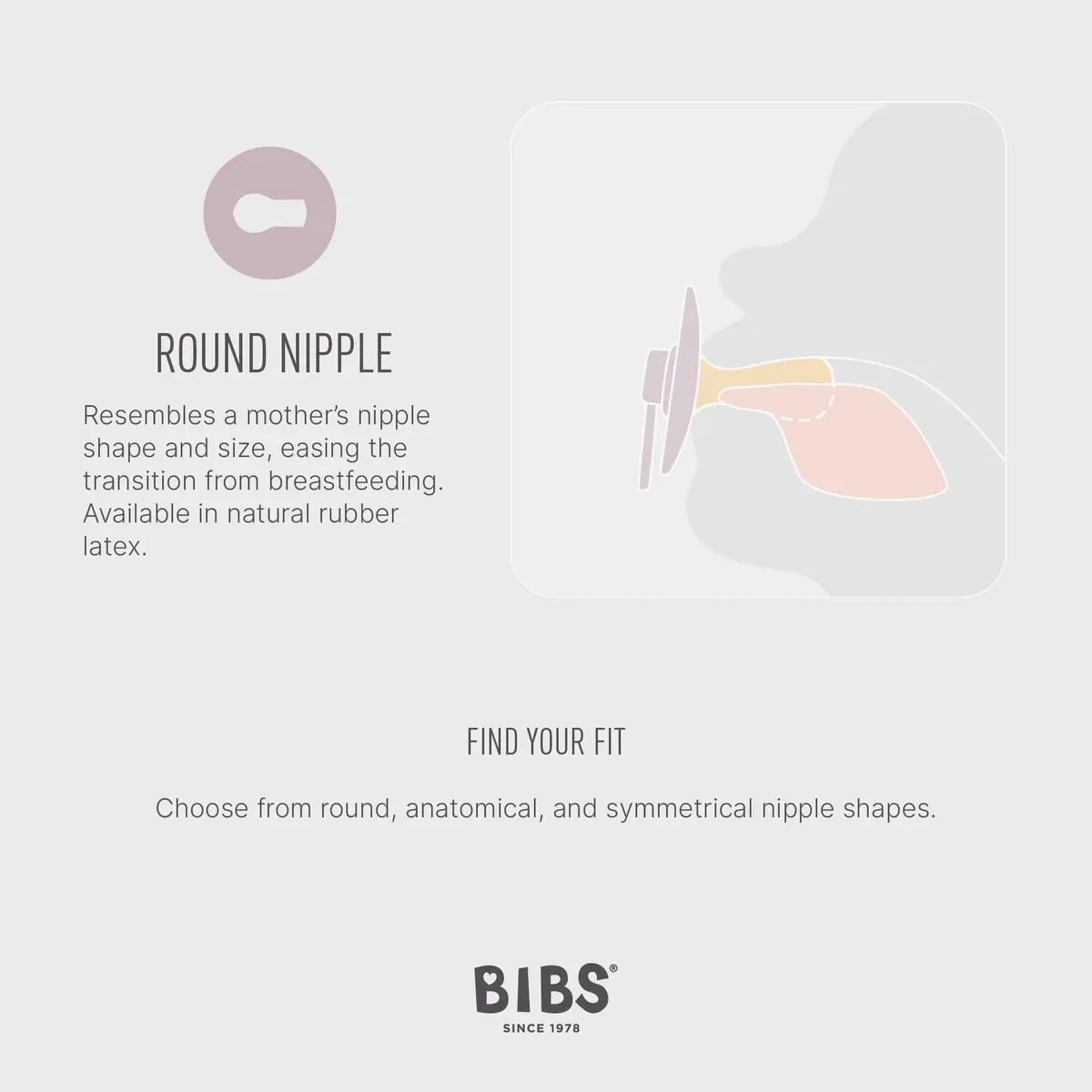 BIBS Colour Collection Natural Rubber Pacifier 2-Pack (18+ Months, 4.1cm x 4.8cm x 4.4cm) | Denmark-Made BPA-Free Soother - view 3