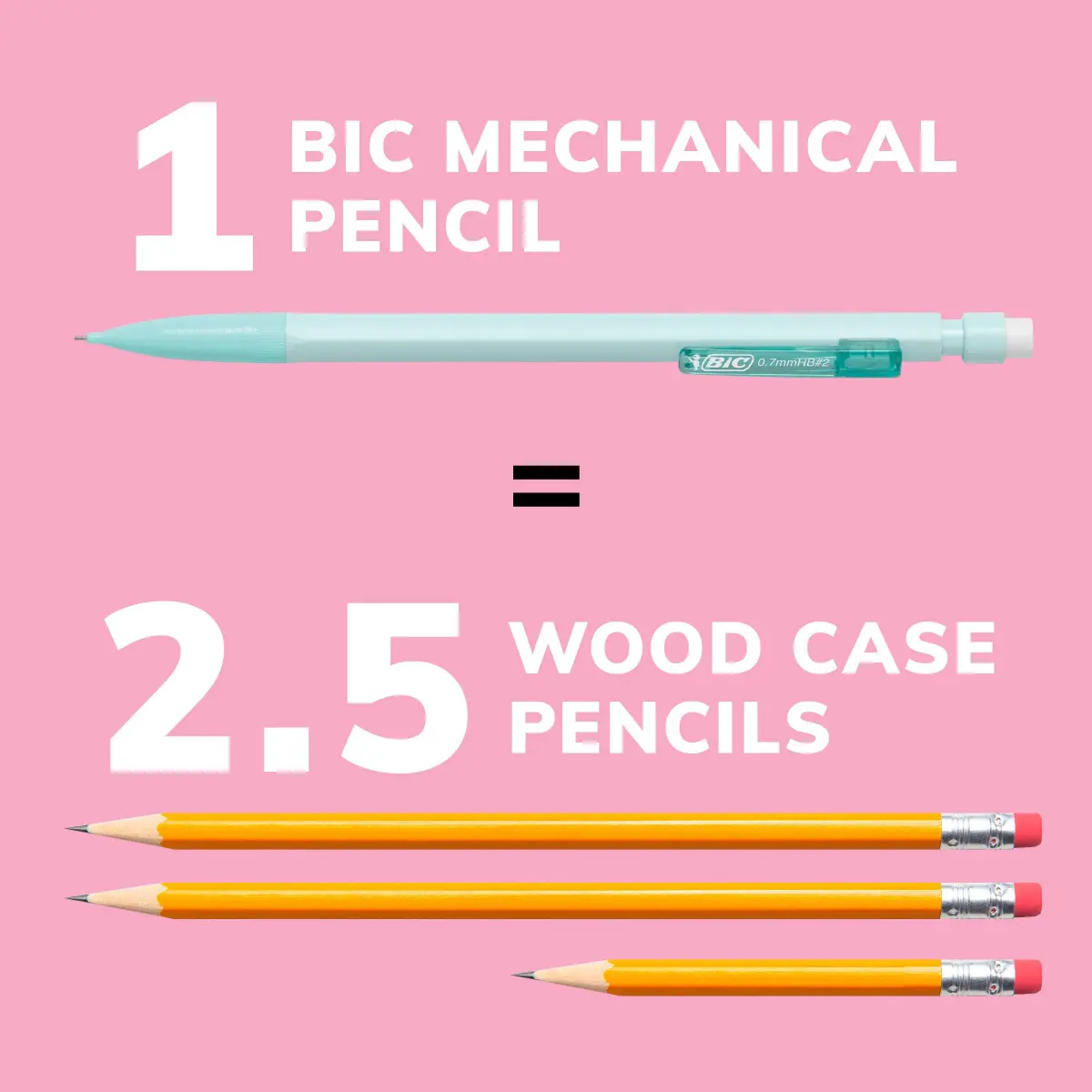 BIC Xtra-Smooth Pastel Mechanical Pencils, Medium Point, 0.7mm, 24-Count Pack | Smooth Writing for Students & Office - view 4