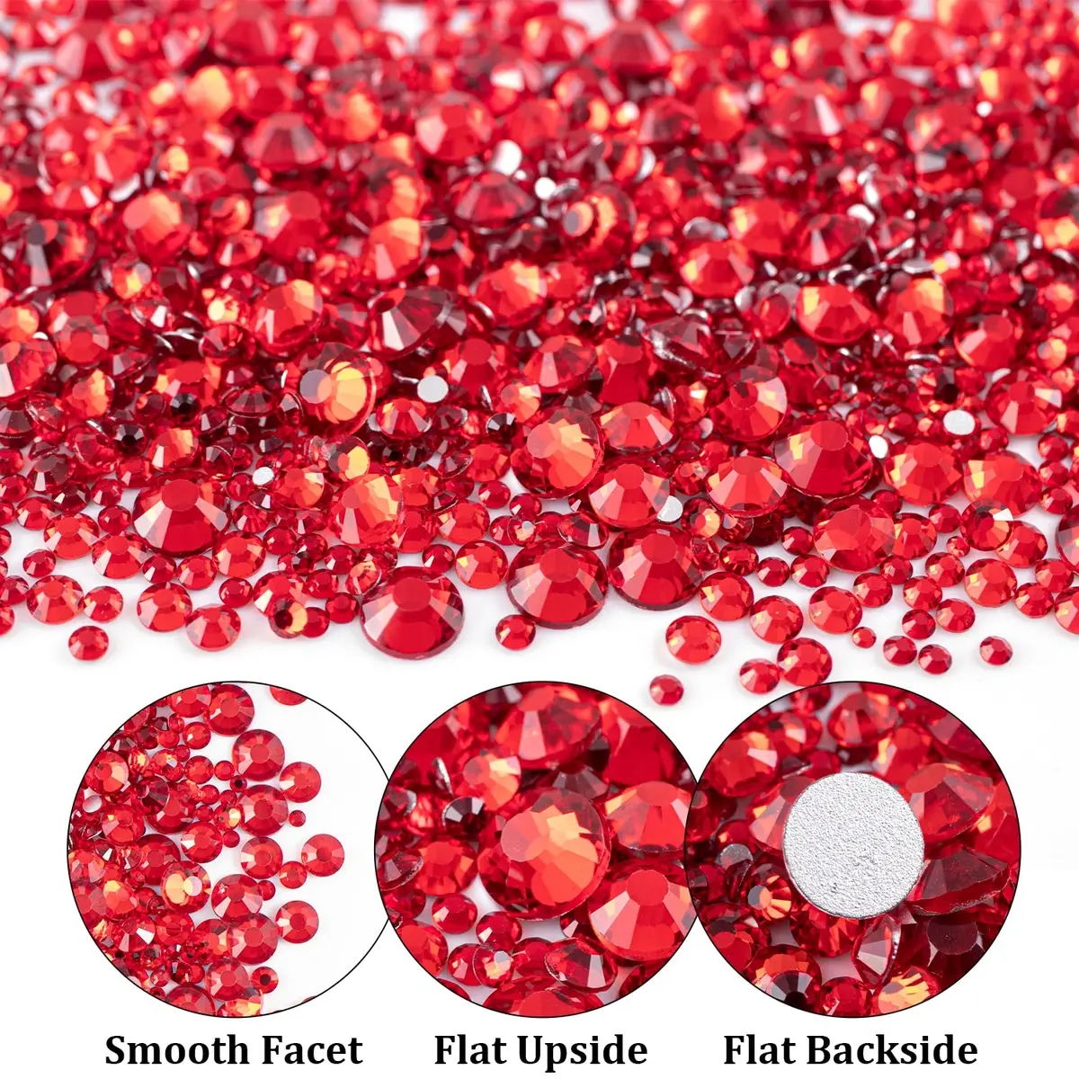 BELLEBOOST Flatback Rhinestones 4520 Pcs Colorful Nail Art Rhinestones with Picker & Tweezer | Multi-Size & Colorful (70-120 chars) - view 3