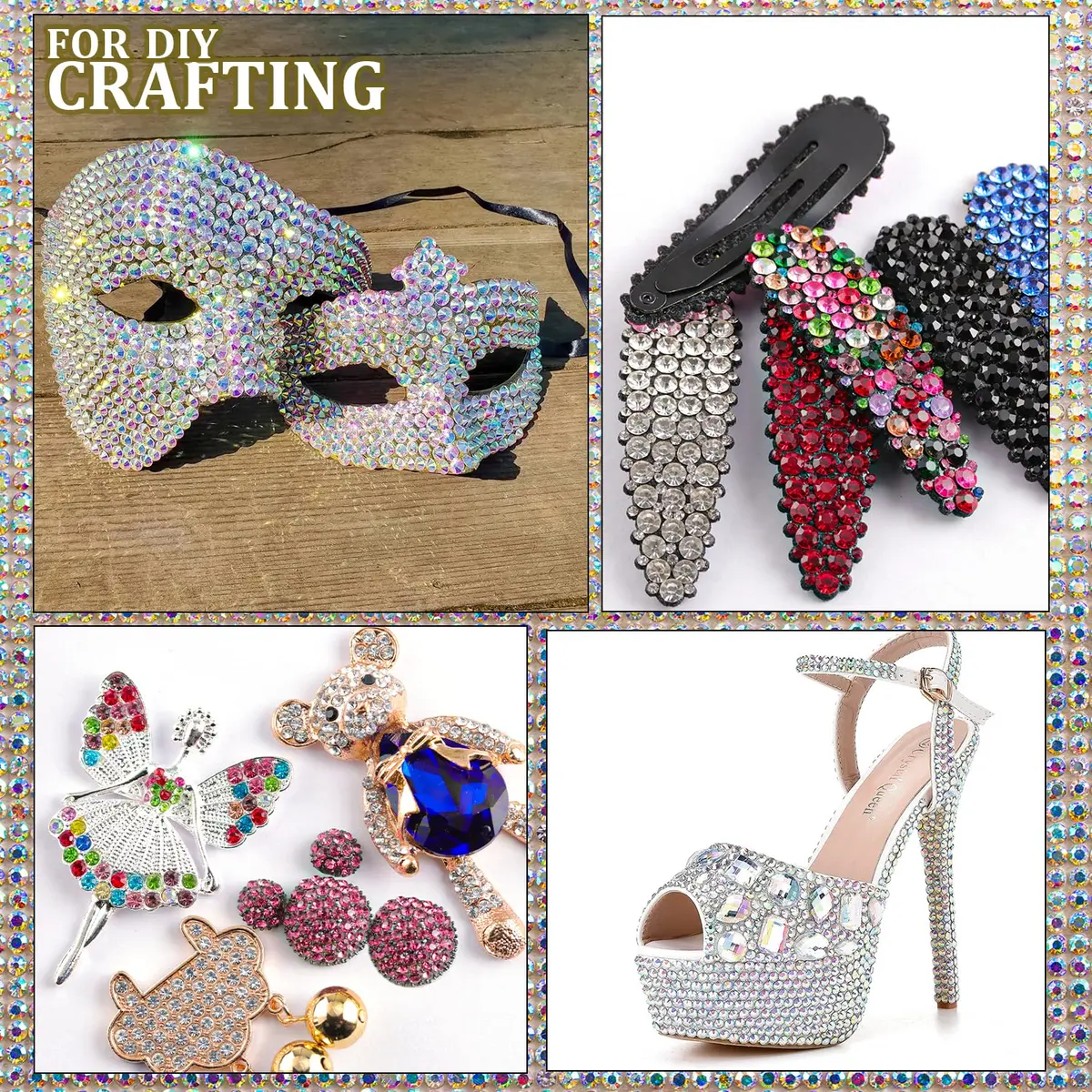 BELLEBOOST 4520 Pcs Nail Art Rhinestones & Gems Set with Tools | Flatback Crystal & AB Assortment - view 6