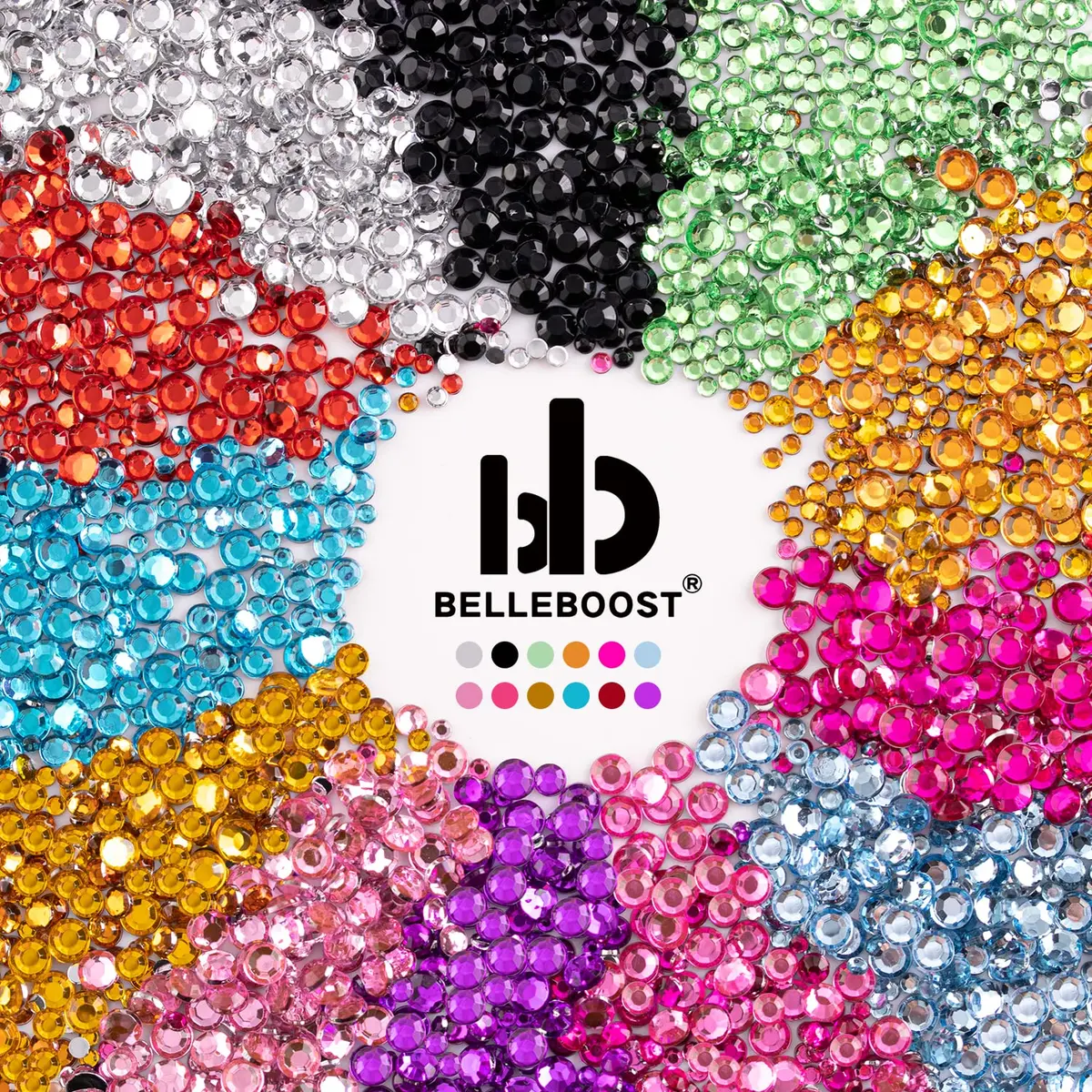 BELLEBOOST 4520 Pcs Nail Art Rhinestones Set with Tools | Crystal Gems for Nails & Crafts - view 2