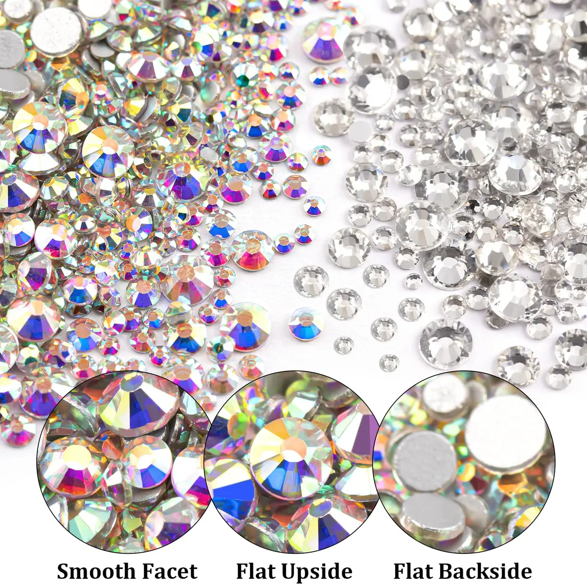 BELLEBOOST 4520 Pcs Nail Art Rhinestones Set with Tools | Crystal Gems for Nails & Crafts - view 3