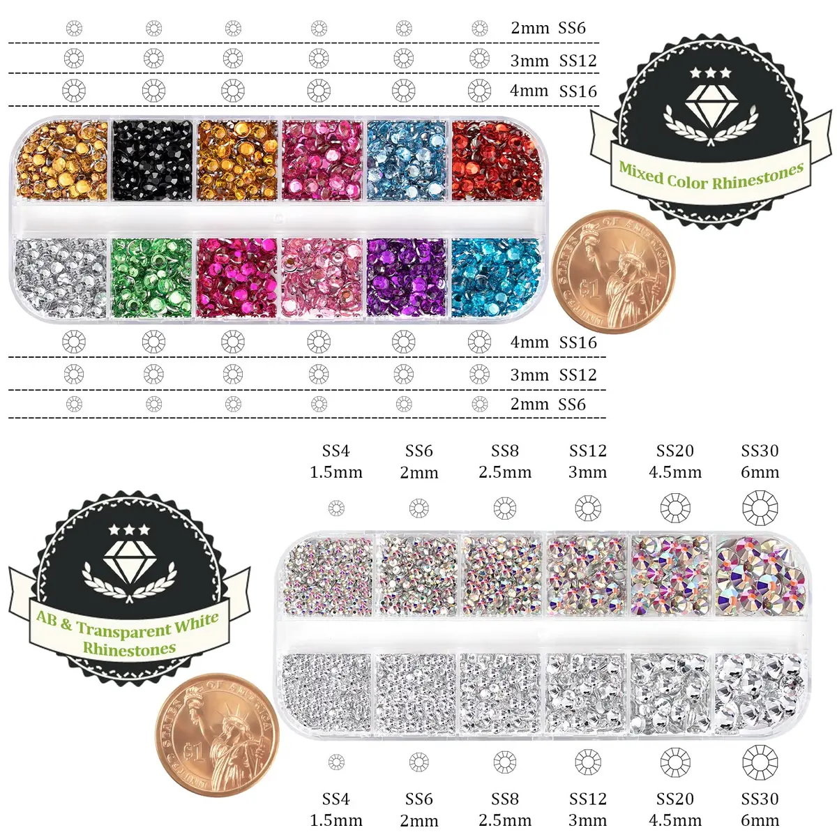 BELLEBOOST 4520 Pcs Nail Art Rhinestones Set with Tools | Crystal Gems for Nails & Crafts - view 4