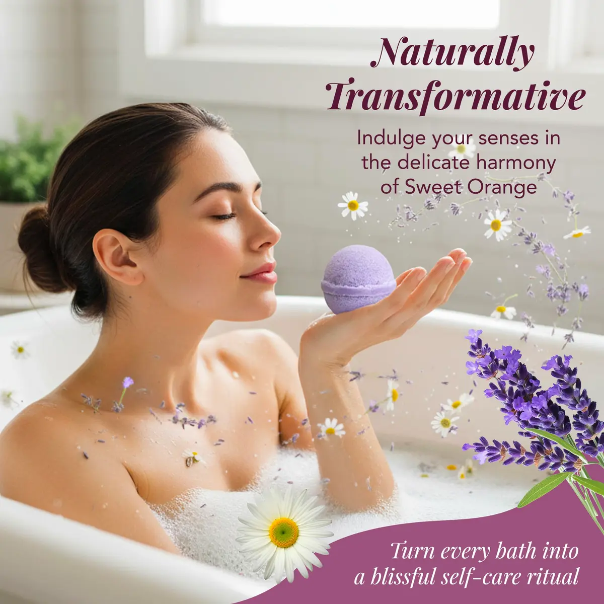 Saavy Naturals Bath Bombs – Relaxing Foaming Fizz Bubbles, Organic Bath Bombs for Women and Kids with Jojoba Oil - Gentle for Sensitive Skin - Made in USA - Lavender Chamomile (1 Pack) - 12 oz - view 6