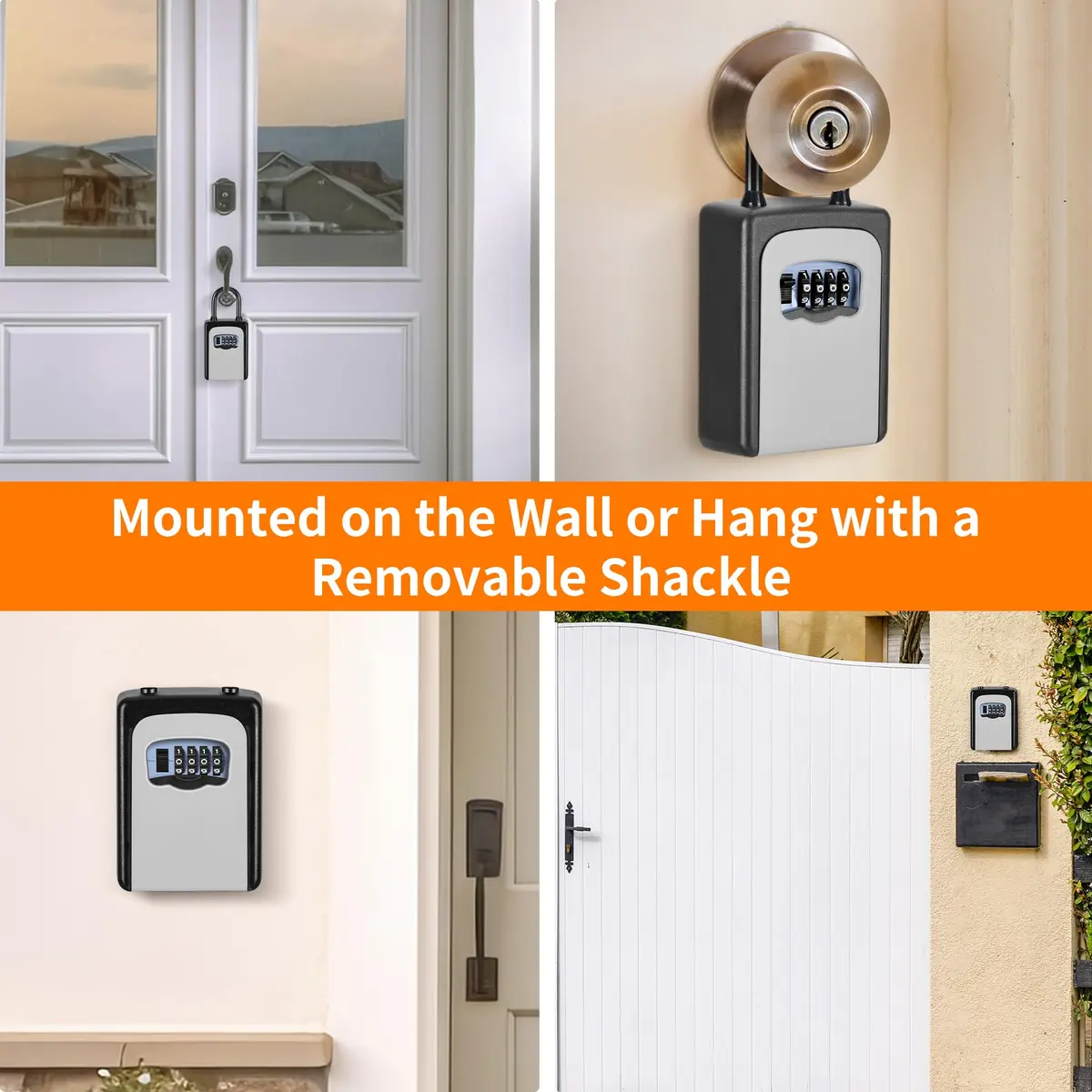 Fayleeko Portable Key Lock Box 4 Pack | Weatherproof Wall Mounted Security for House Keys - view 7