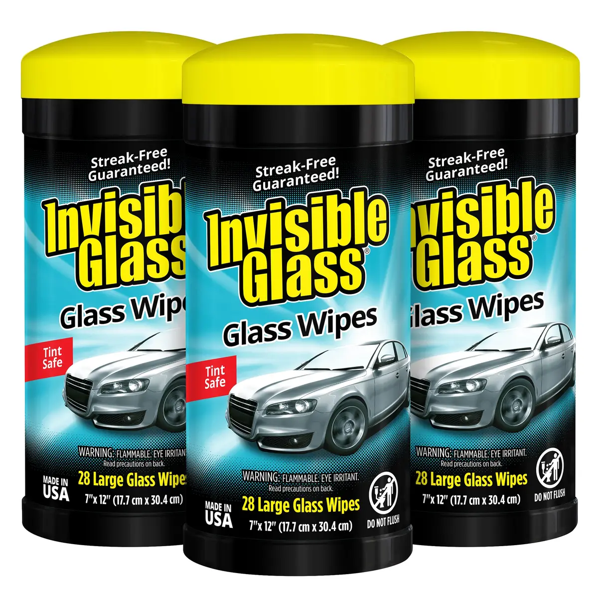 Invisible Glass Auto Glass Cleaning Wipes 84 Count (Pack of 3) | Streak-Free Clarity for All Vehicle Glass - main product image