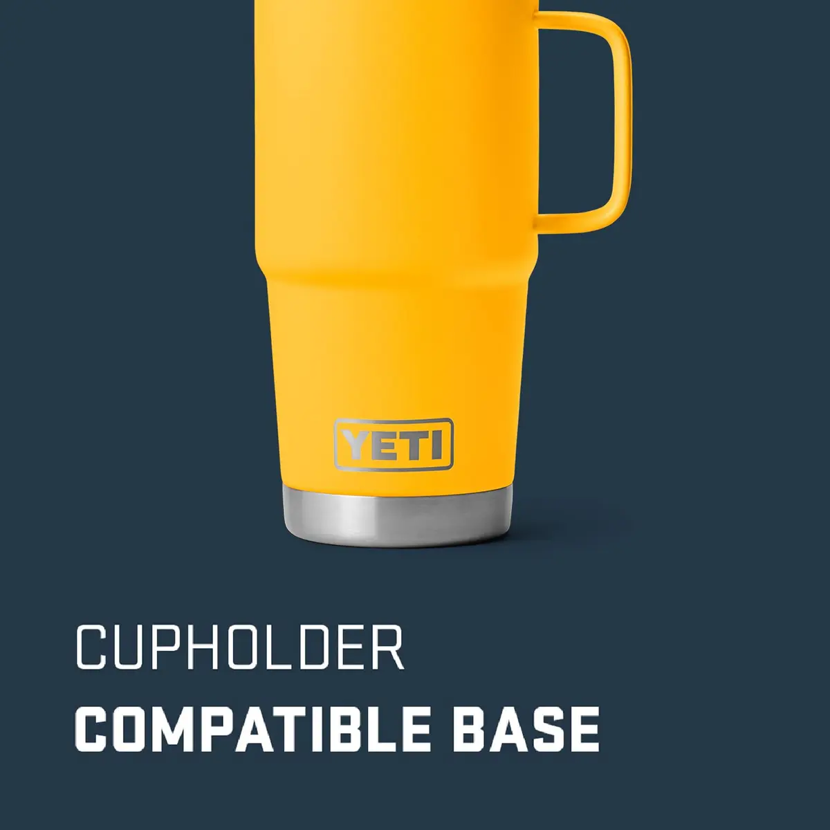 YETI Stainless Steel Rambler Travel Mug 20 oz | Vacuum Insulated with Stronghold Lid, Alpine Yellow - view 2