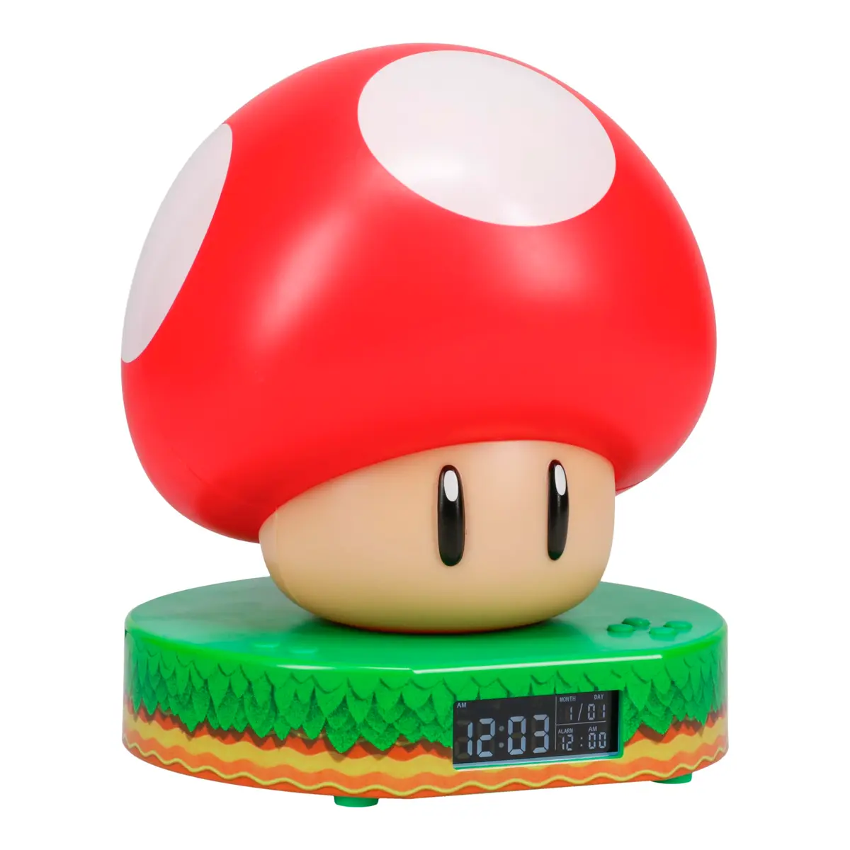 Paladone Super Mario Bros Mushroom Digital Alarm Clock with Night Light & Sounds, 13.7 cm - view 8
