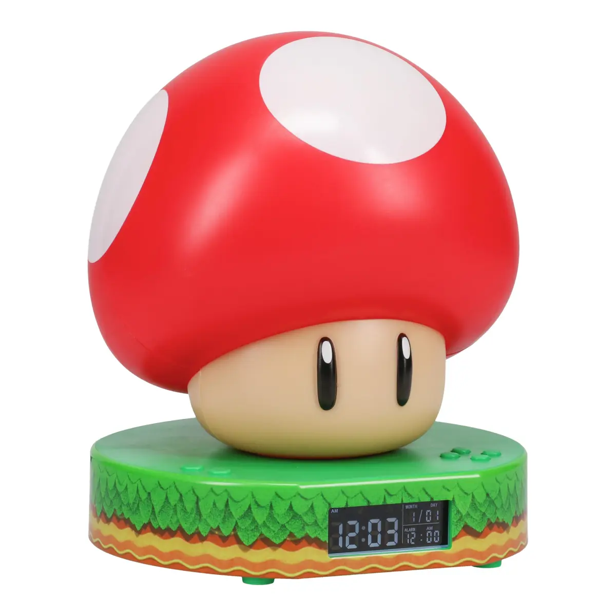 Paladone Super Mario Bros Mushroom Digital Alarm Clock with Night Light & Sounds, 13.7 cm - view 9