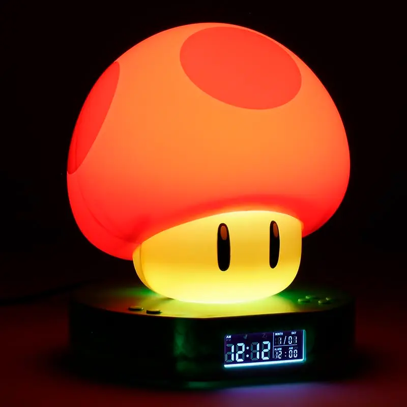 Paladone Super Mario Bros Mushroom Digital Alarm Clock with Night Light & Sounds, 13.7 cm - view 11