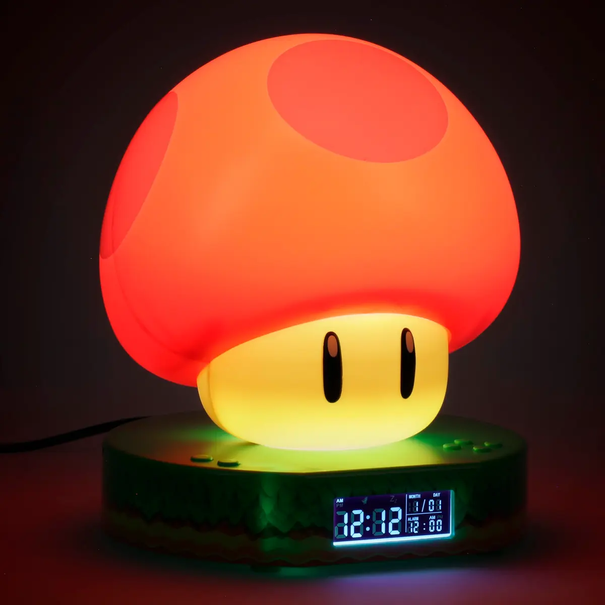 Paladone Super Mario Bros Mushroom Digital Alarm Clock with Night Light & Sounds, 13.7 cm - view 12