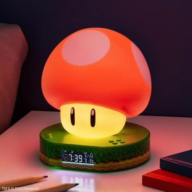 Paladone Super Mario Bros Mushroom Digital Alarm Clock with Night Light & Sounds, 13.7 cm - view 5