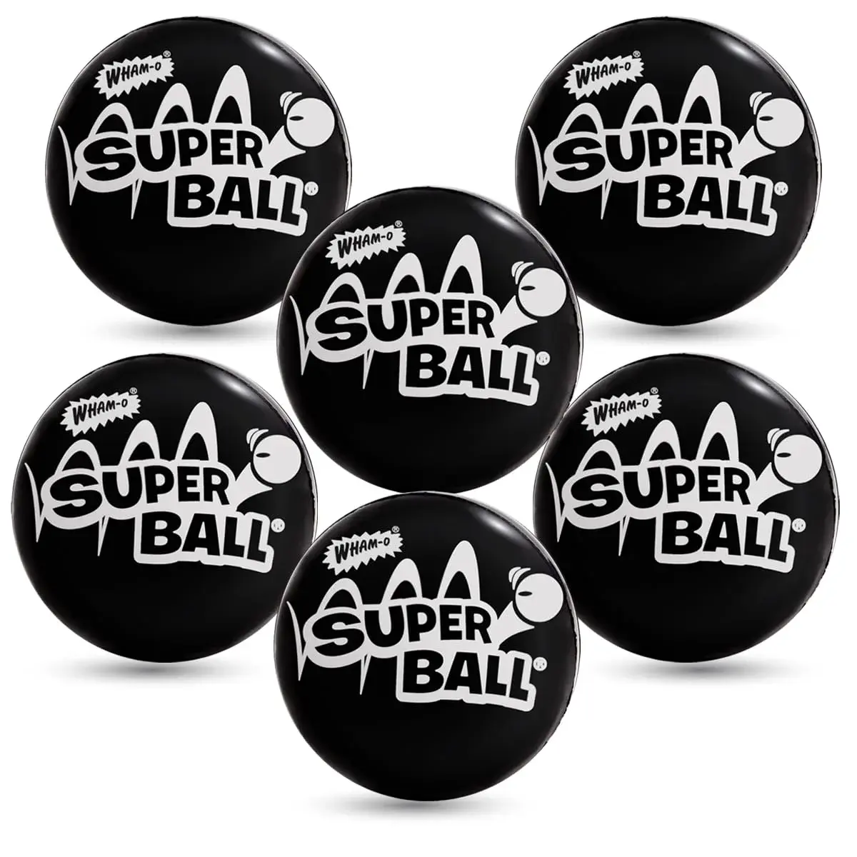 Wham-O Original Superball with Zectron (6 Pack Bundle) | Classic American Toy for Outdoor Fun - main product image
