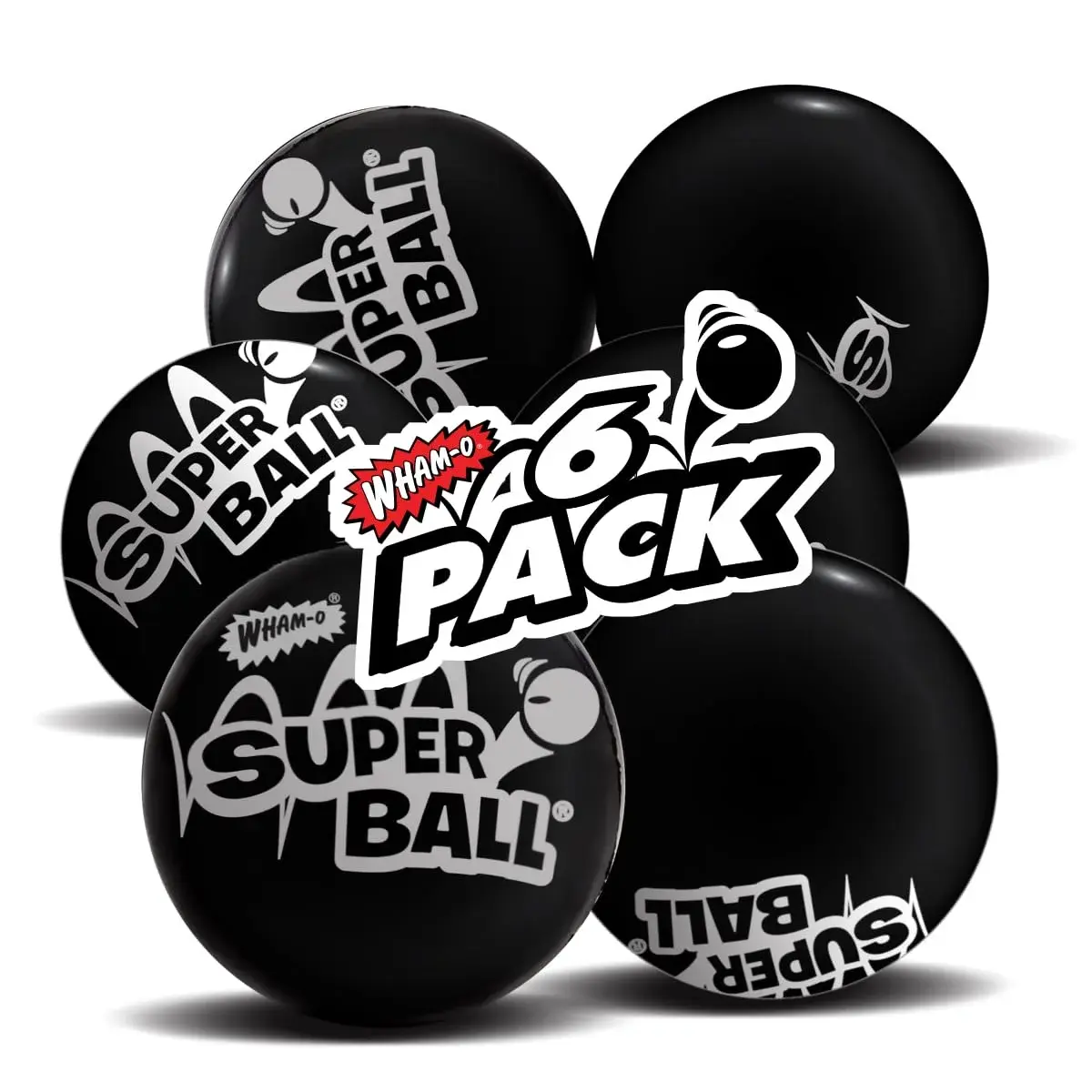 Wham-O Original Superball with Zectron (6 Pack Bundle) | Classic American Toy for Outdoor Fun - view 2