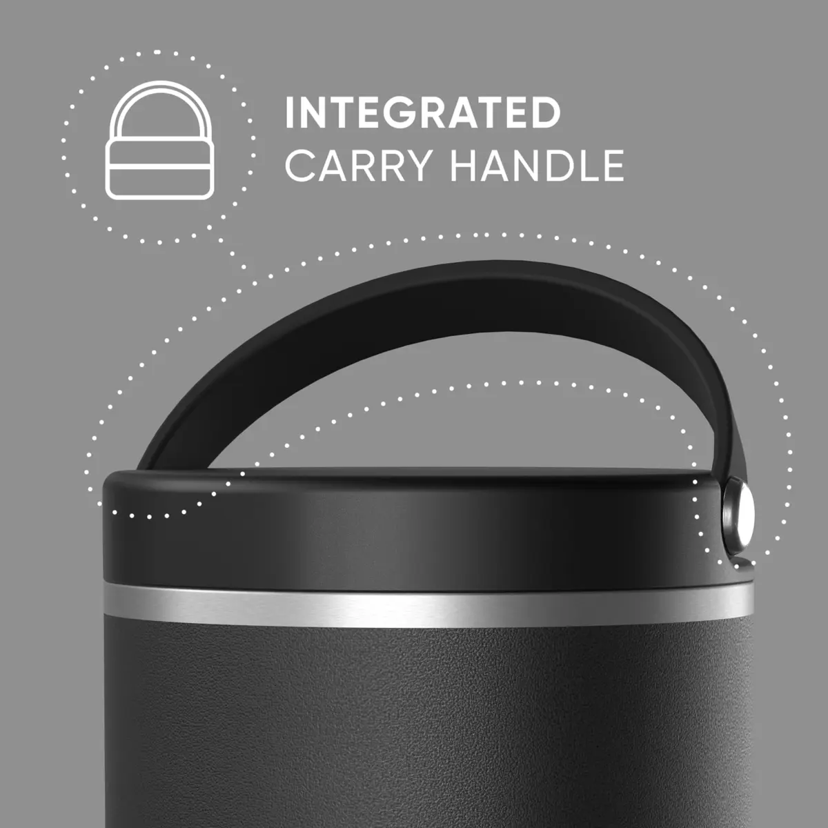 Hydrapeak 750ml (25oz) Black Vacuum Insulated Food Jar | Keeps Food Hot 10 Hrs, Cold 16 Hrs - view 4