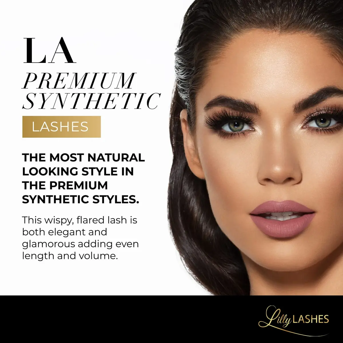 Lilly Lashes Premium Synthetic Lashes LA | Natural Look, Reusable Up to 10 Wears, 15mm - view 2