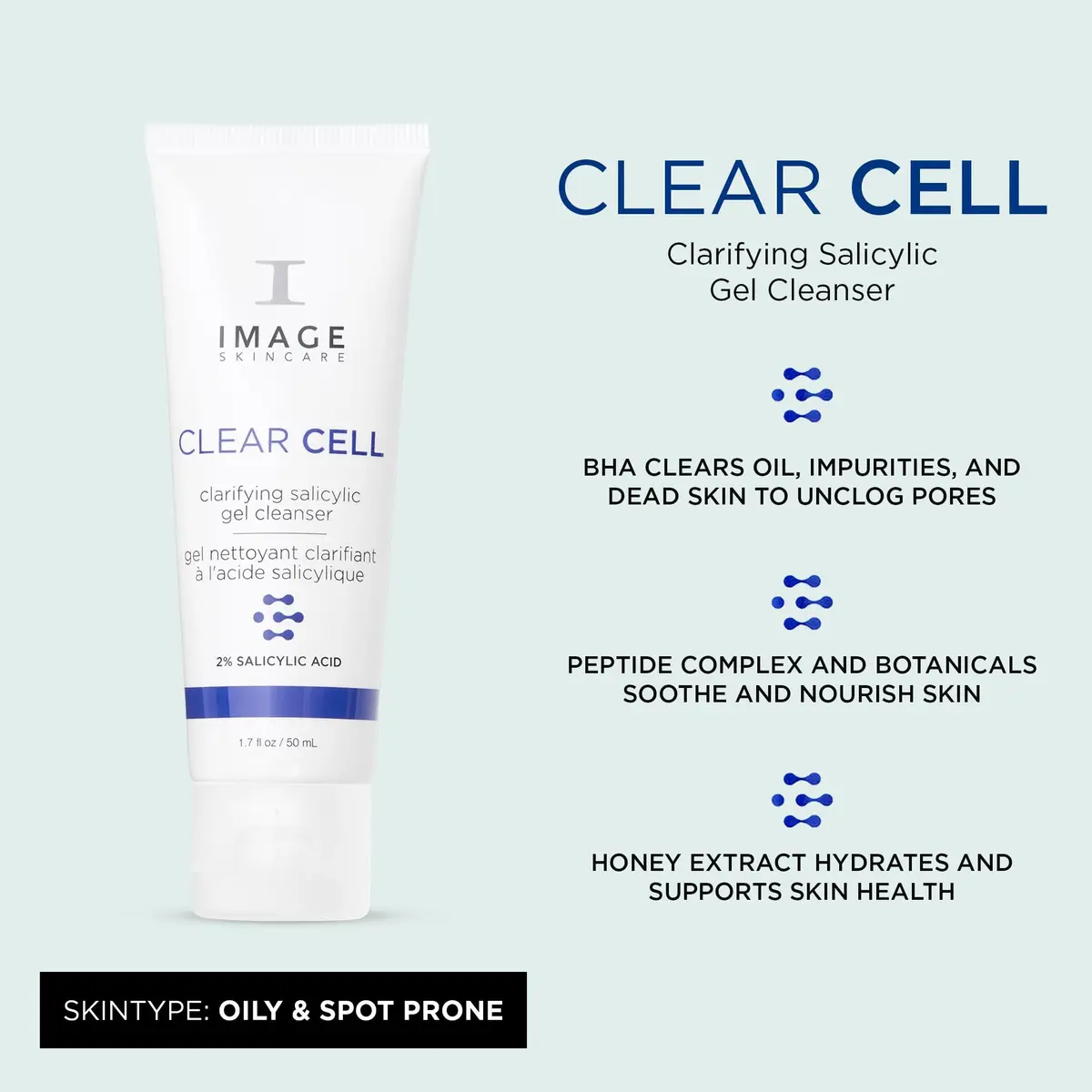 IMAGE Skincare Salicylic Gel Cleanser 1.7 oz | Gentle Foaming Face Wash for Oily Skin - view 2